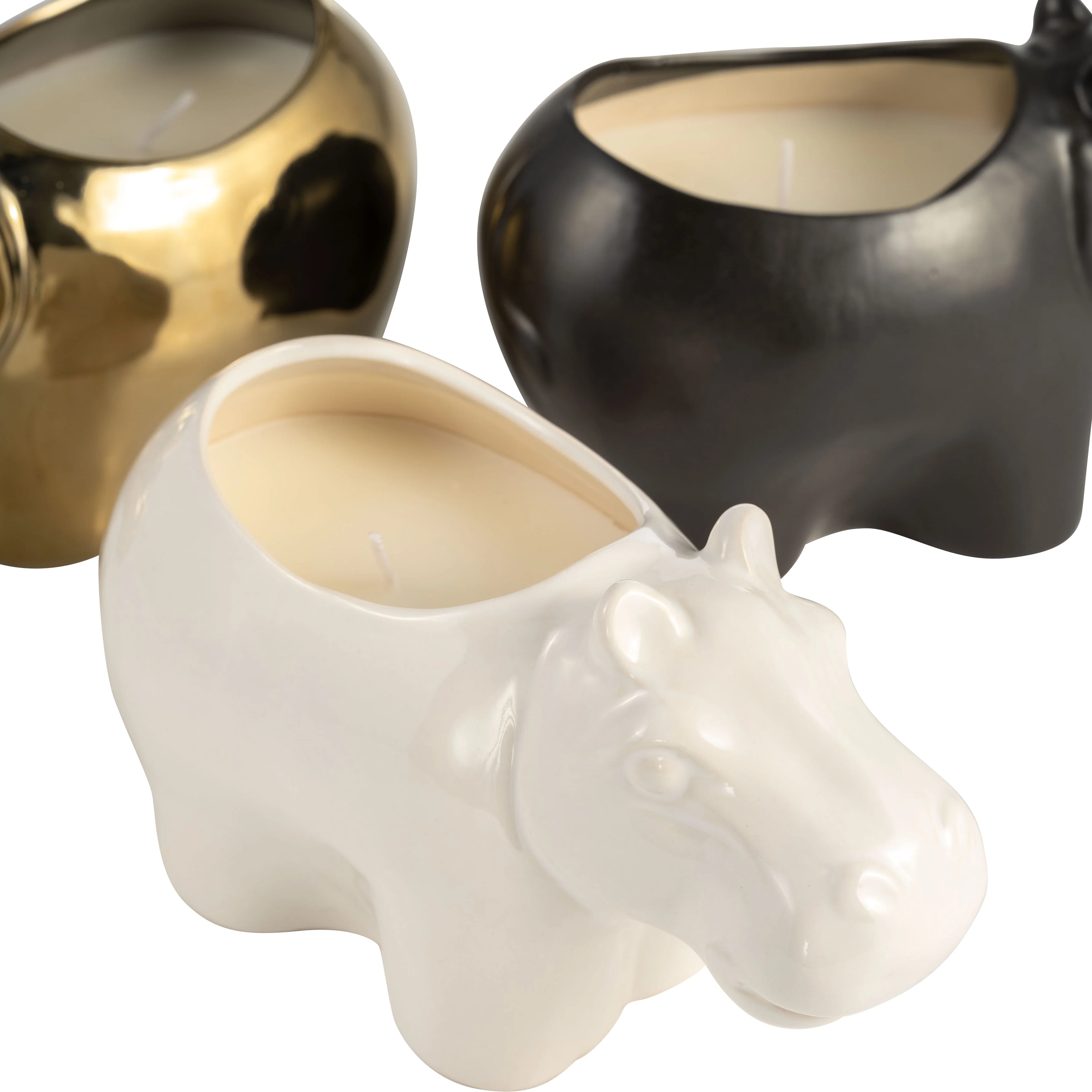 S/3, 7" 9 Oz Orange Goji Berry Hippo Candle, Multi - Image 15