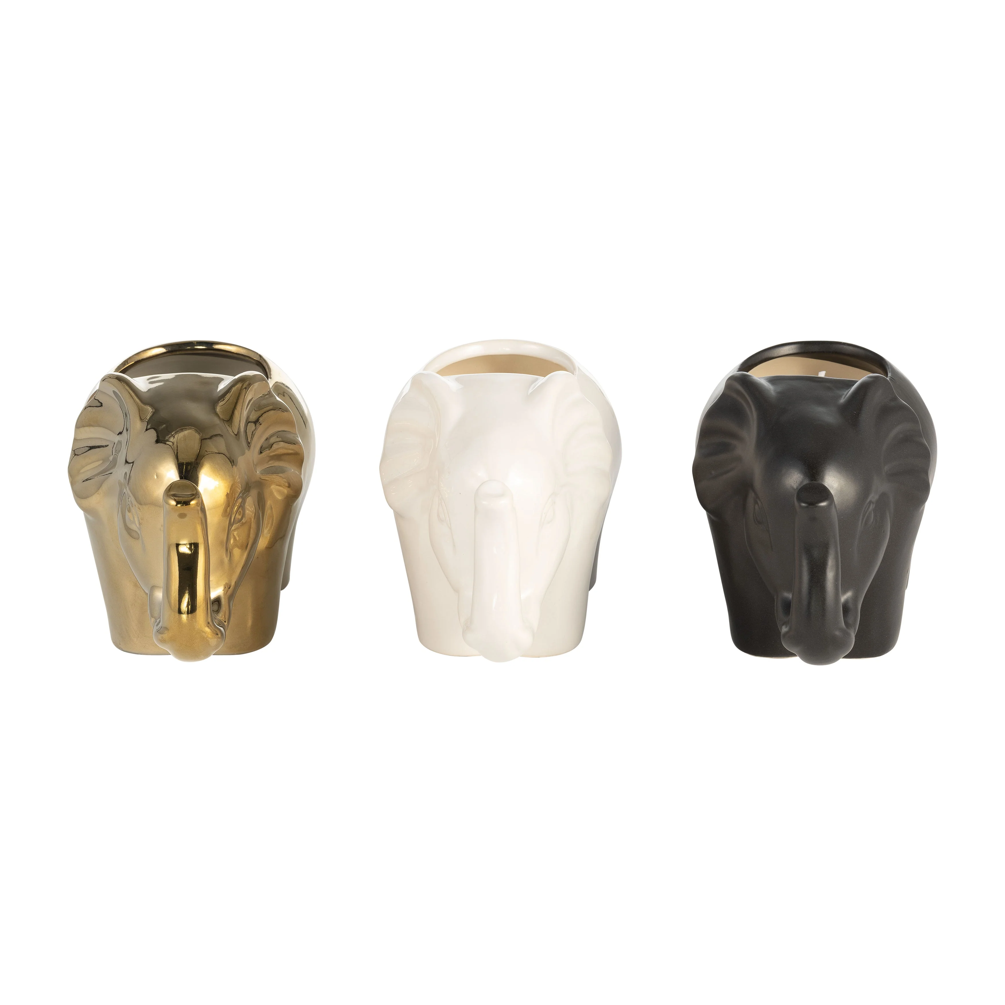 S/3, 7" 9 Oz Plumeria Elephant Candle, Multi - Image 12