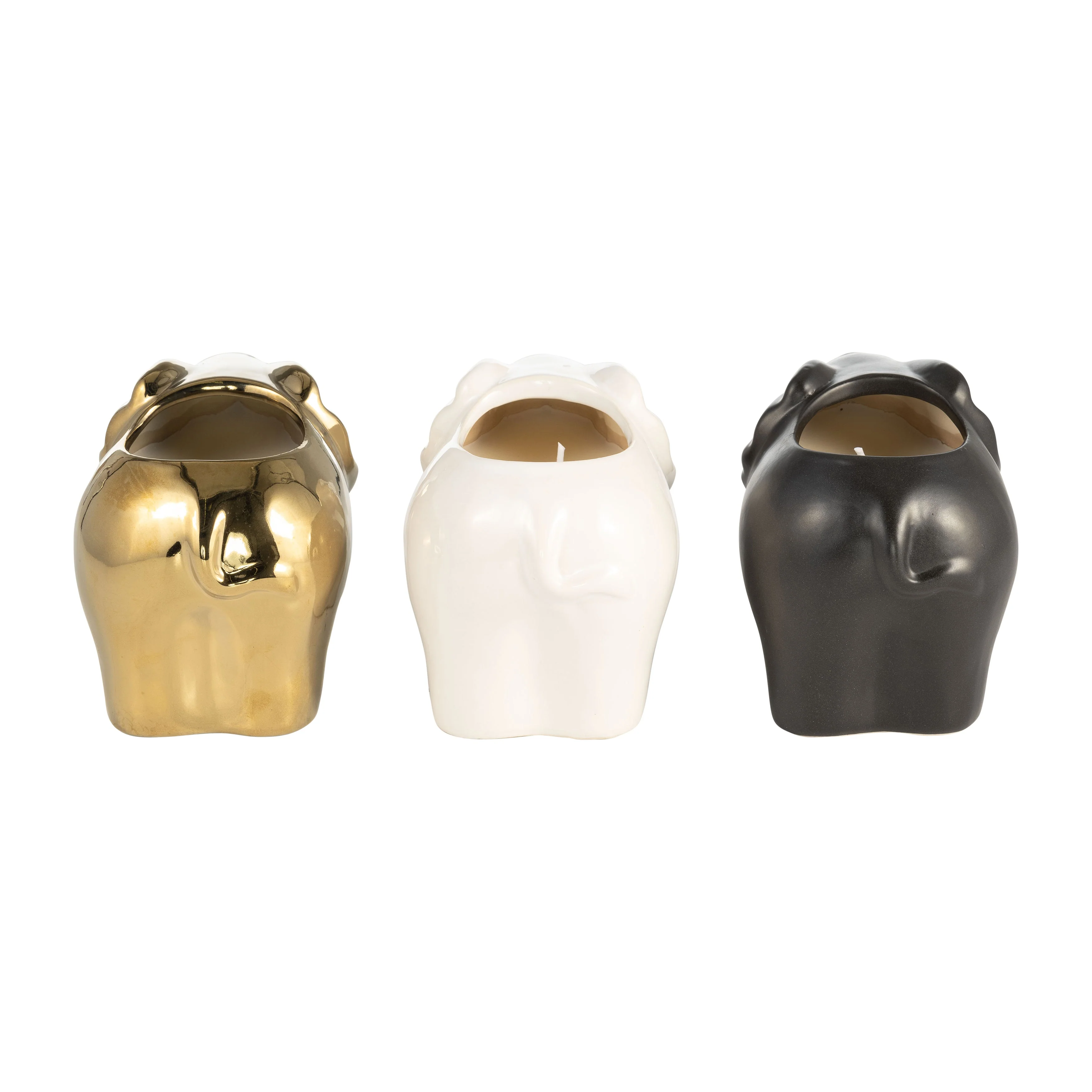 S/3, 7" 9 Oz Plumeria Elephant Candle, Multi - Image 13