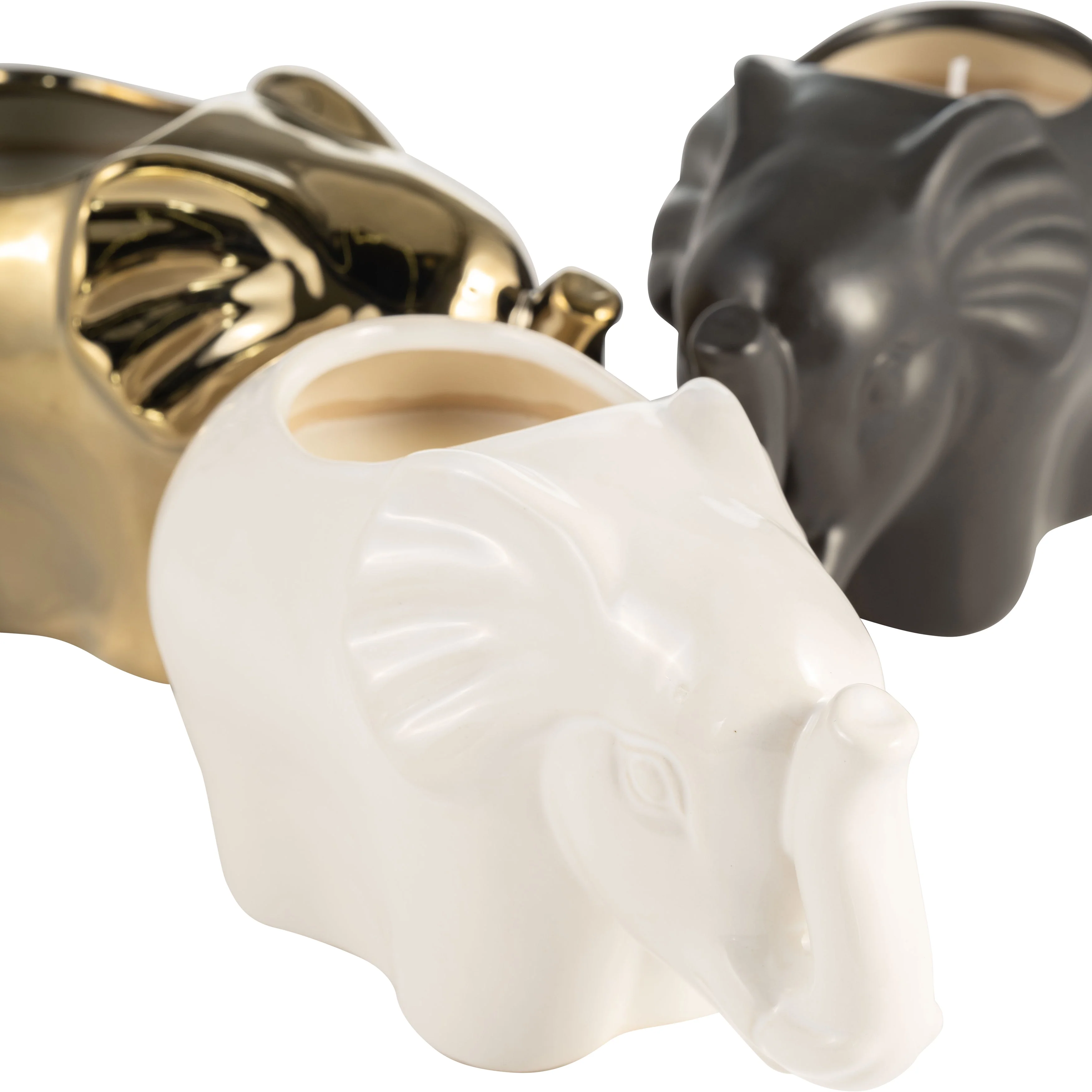 S/3, 7" 9 Oz Plumeria Elephant Candle, Multi - Image 14