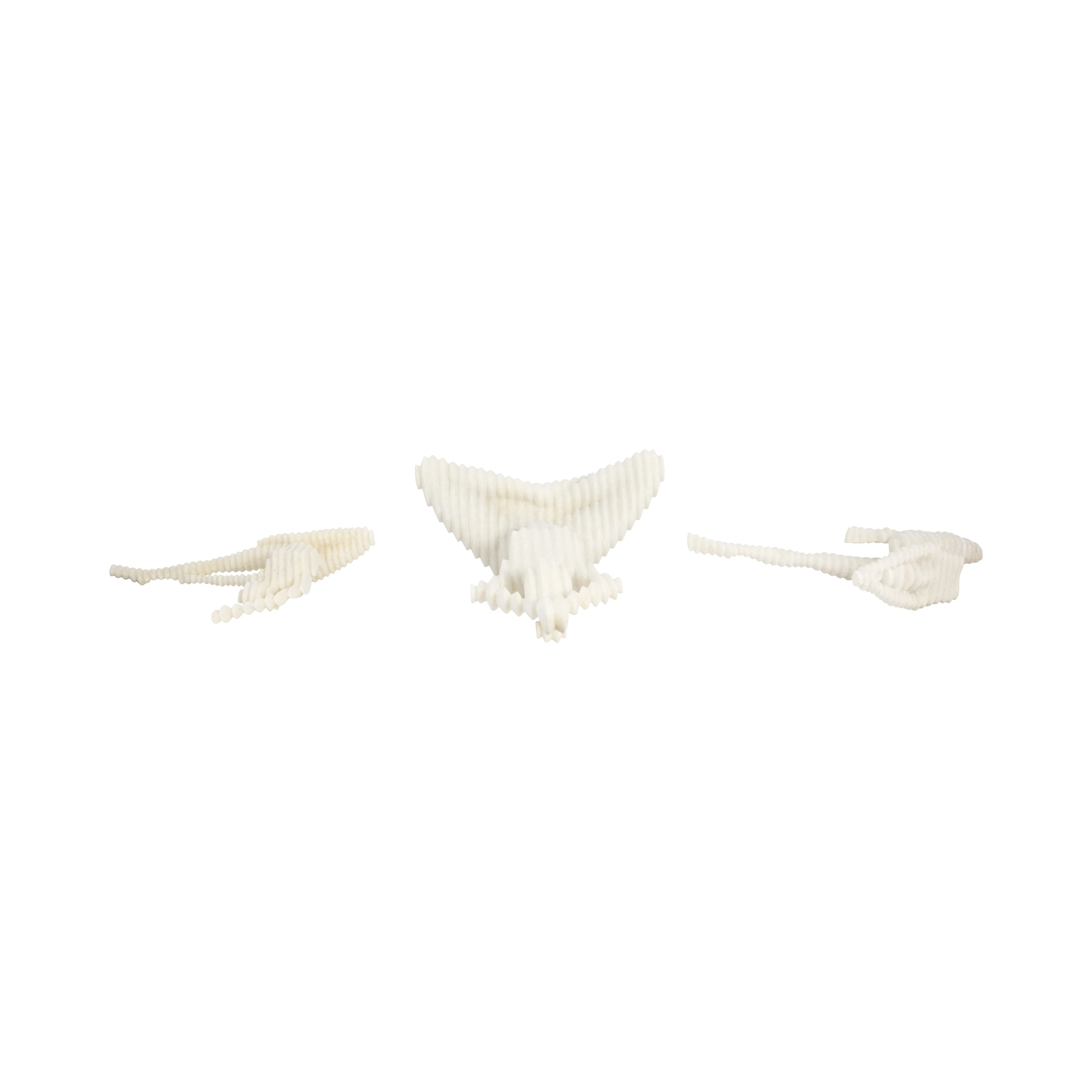 S/3 9/10/16" Ketsora Yoga Statuary, White - Image 6