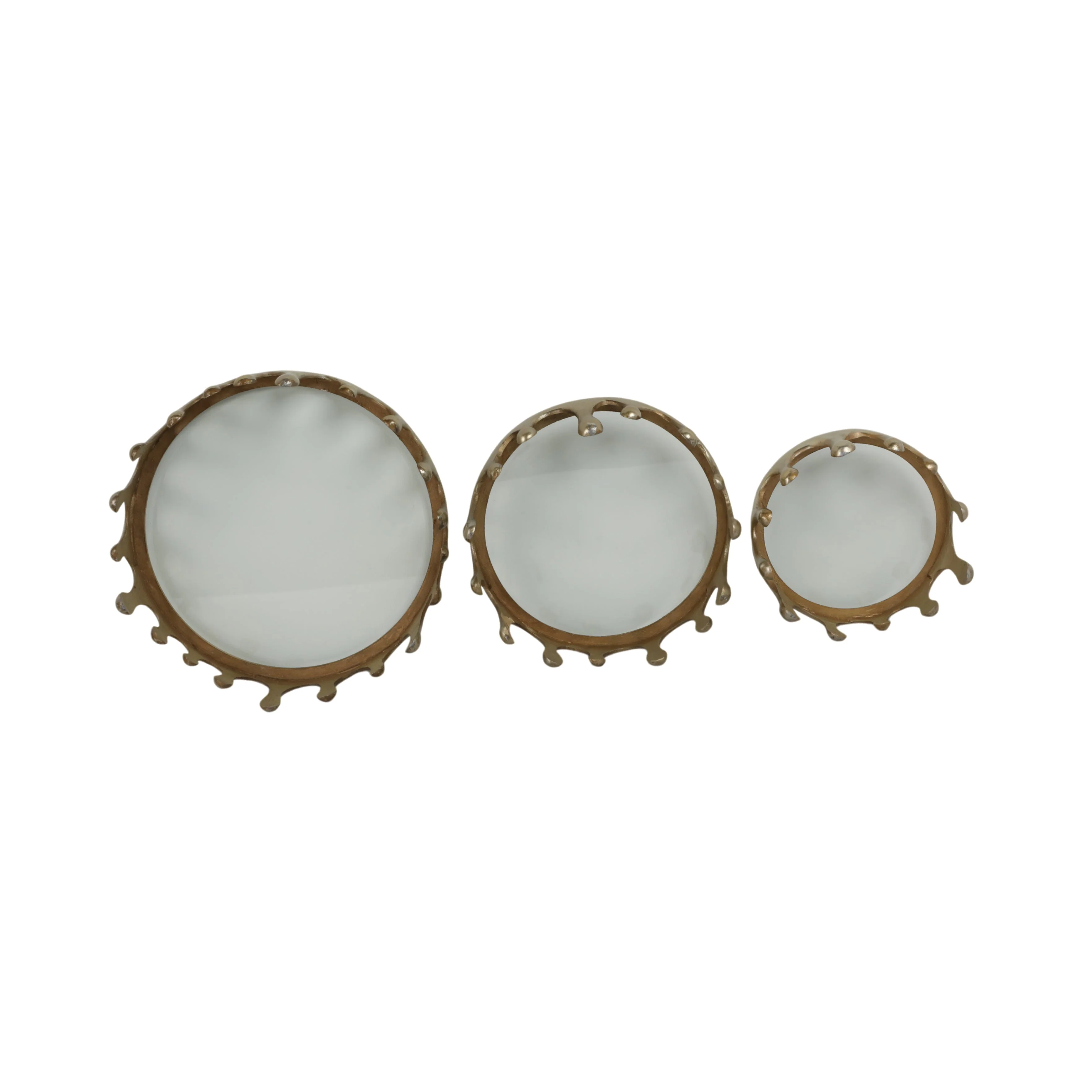 S/3 9/12/14" Nevis Glass And Aluminum Risers - Image 10