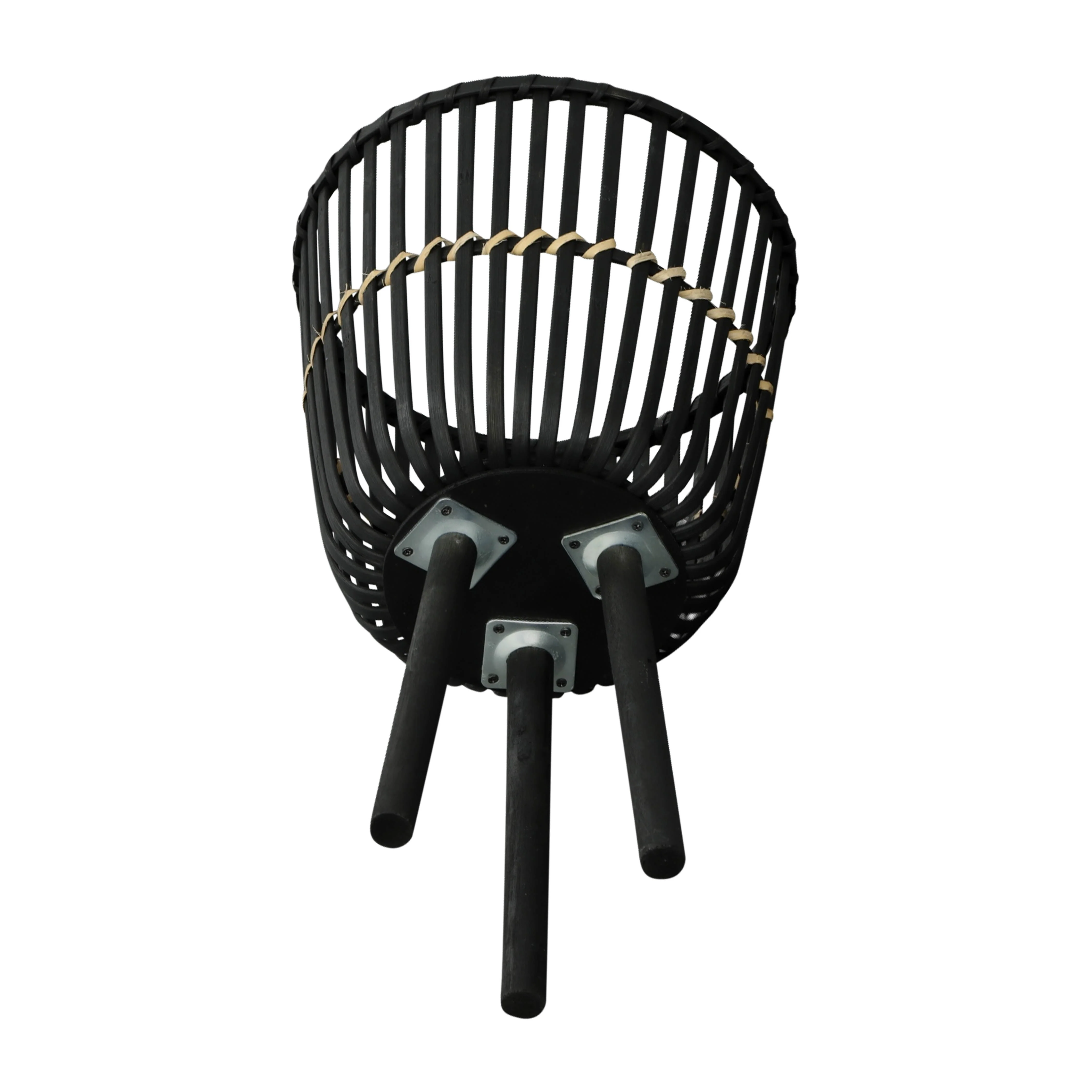 S/3 BAMBOO FOOTED PLANTERS 11/13/15", BLACK - Image 6