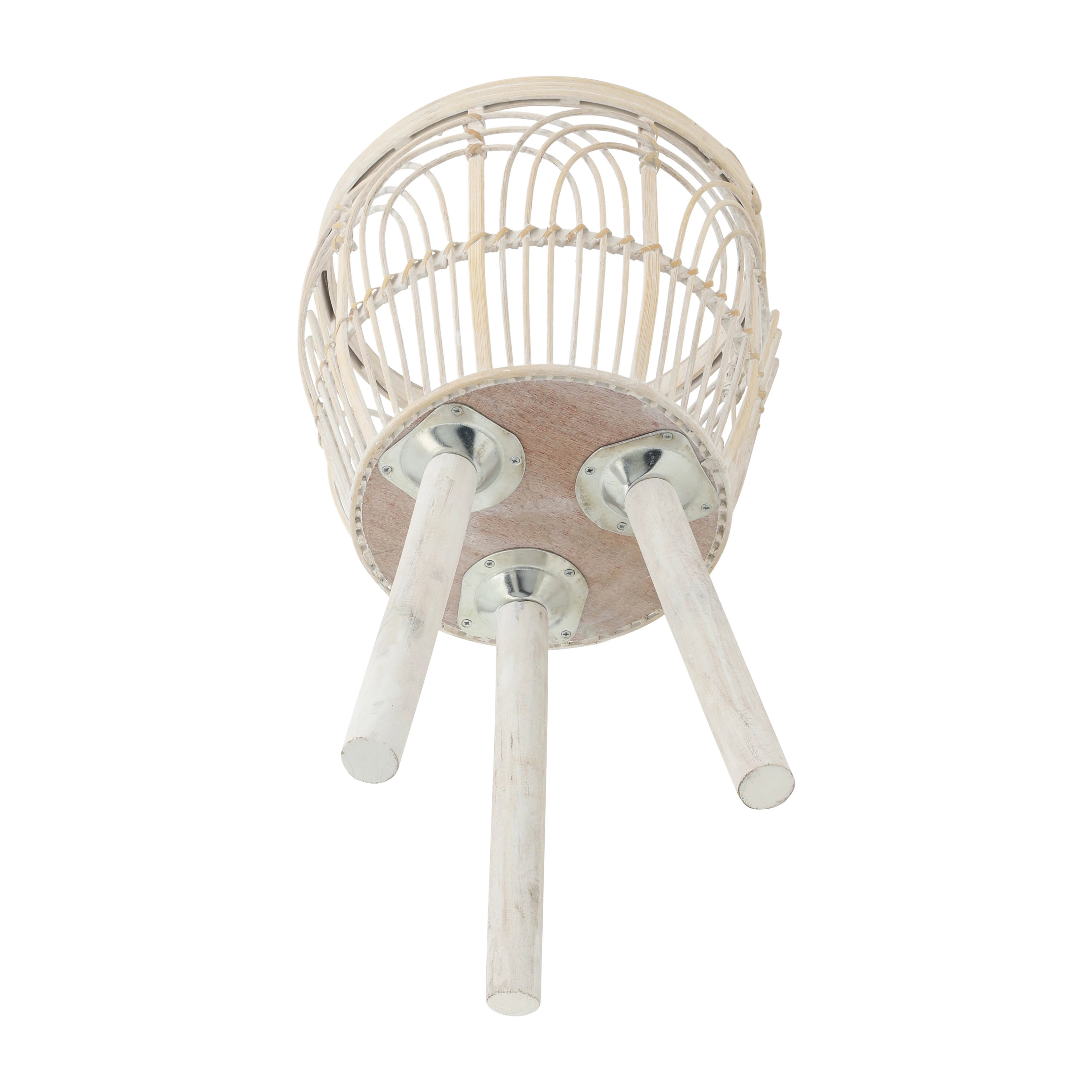 S/3 Bamboo Planters 11/13/15", White - Image 6