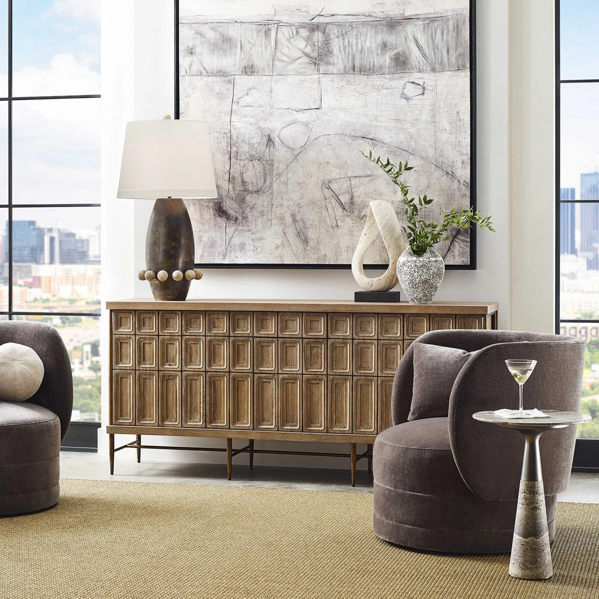 Sanctuary Swivel Chair - Warm Gray - Image 3