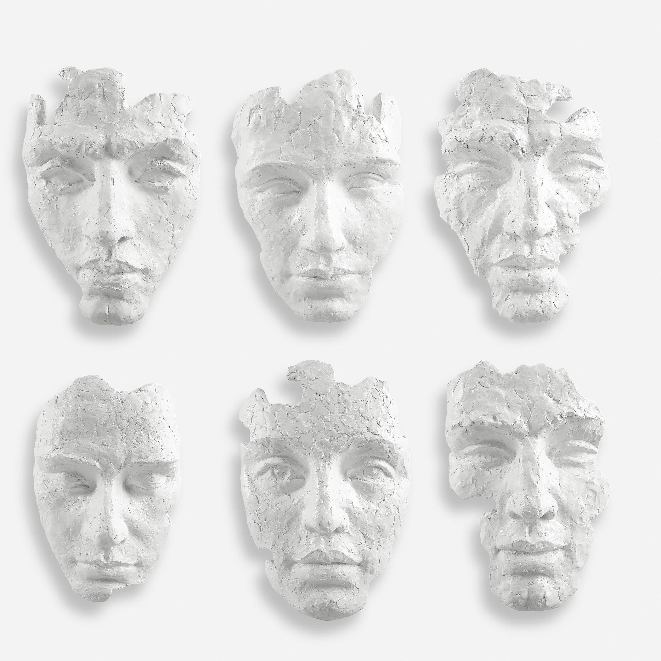 Self-Portrait Wall Decor, White, S/6 - Image 3