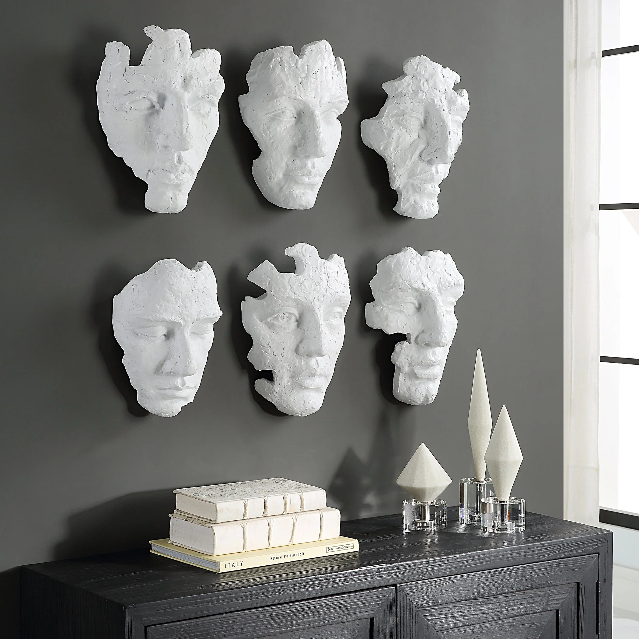 Self-Portrait Wall Decor, White, S/6 - Image 6