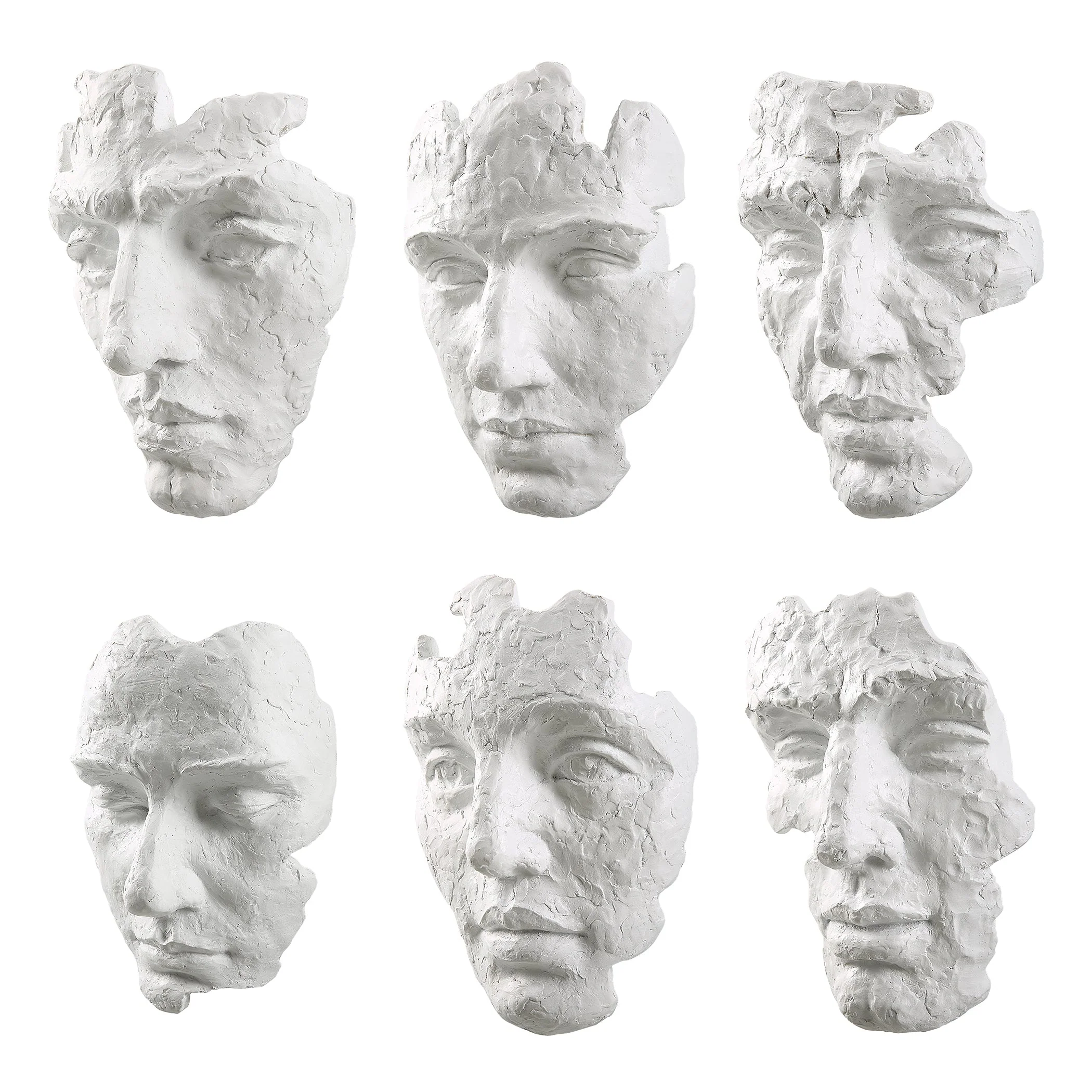 Self-Portrait Wall Decor, White, S/6 - Image 7