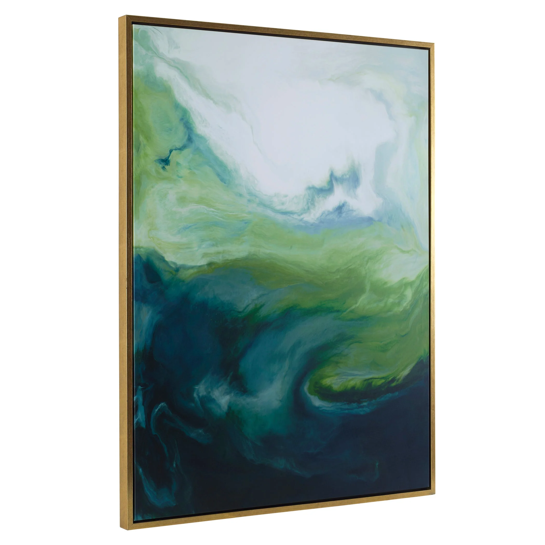 Serene Green Framed Abstract Art - Image 6
