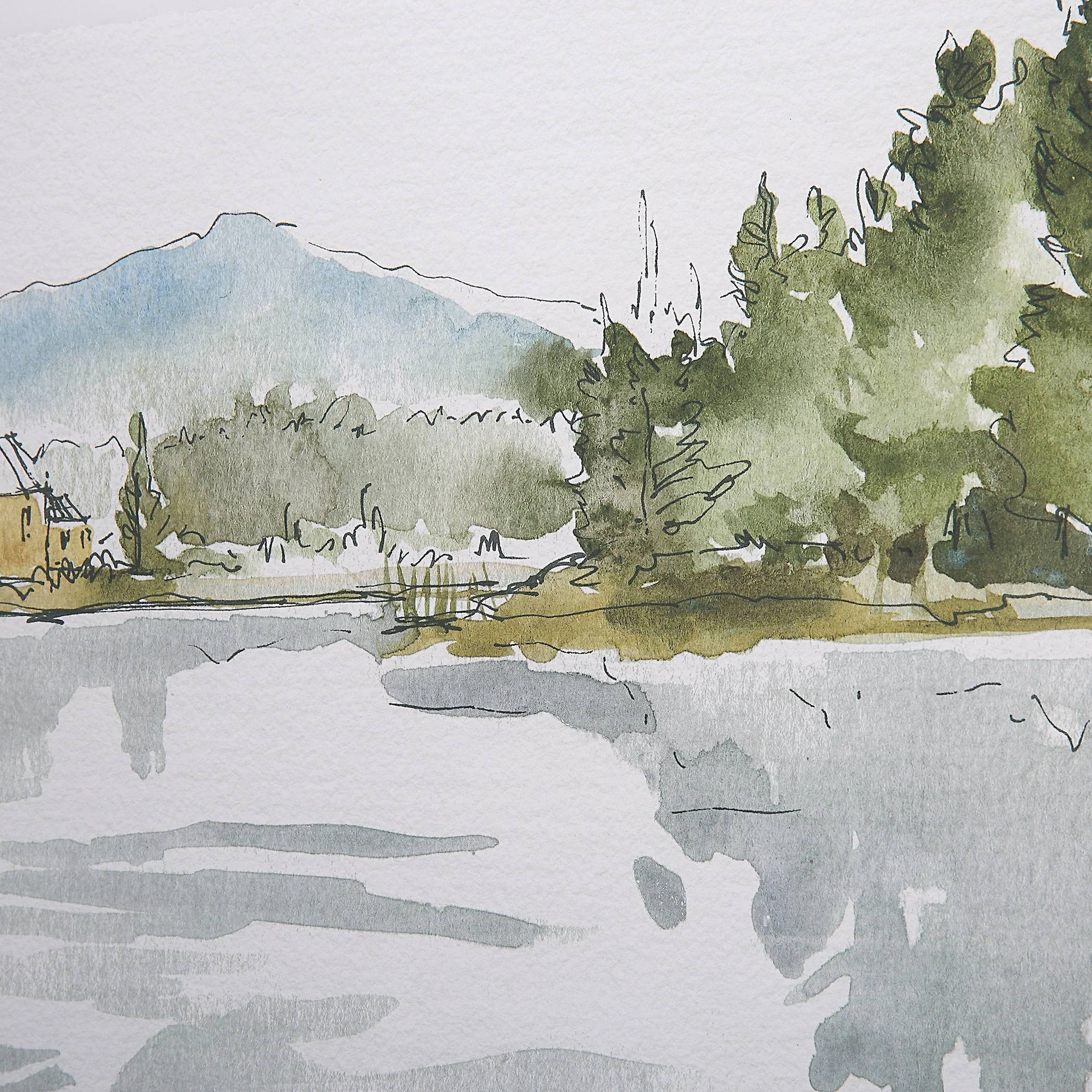 Serene Lake Framed Prints, S/2 - Image 9