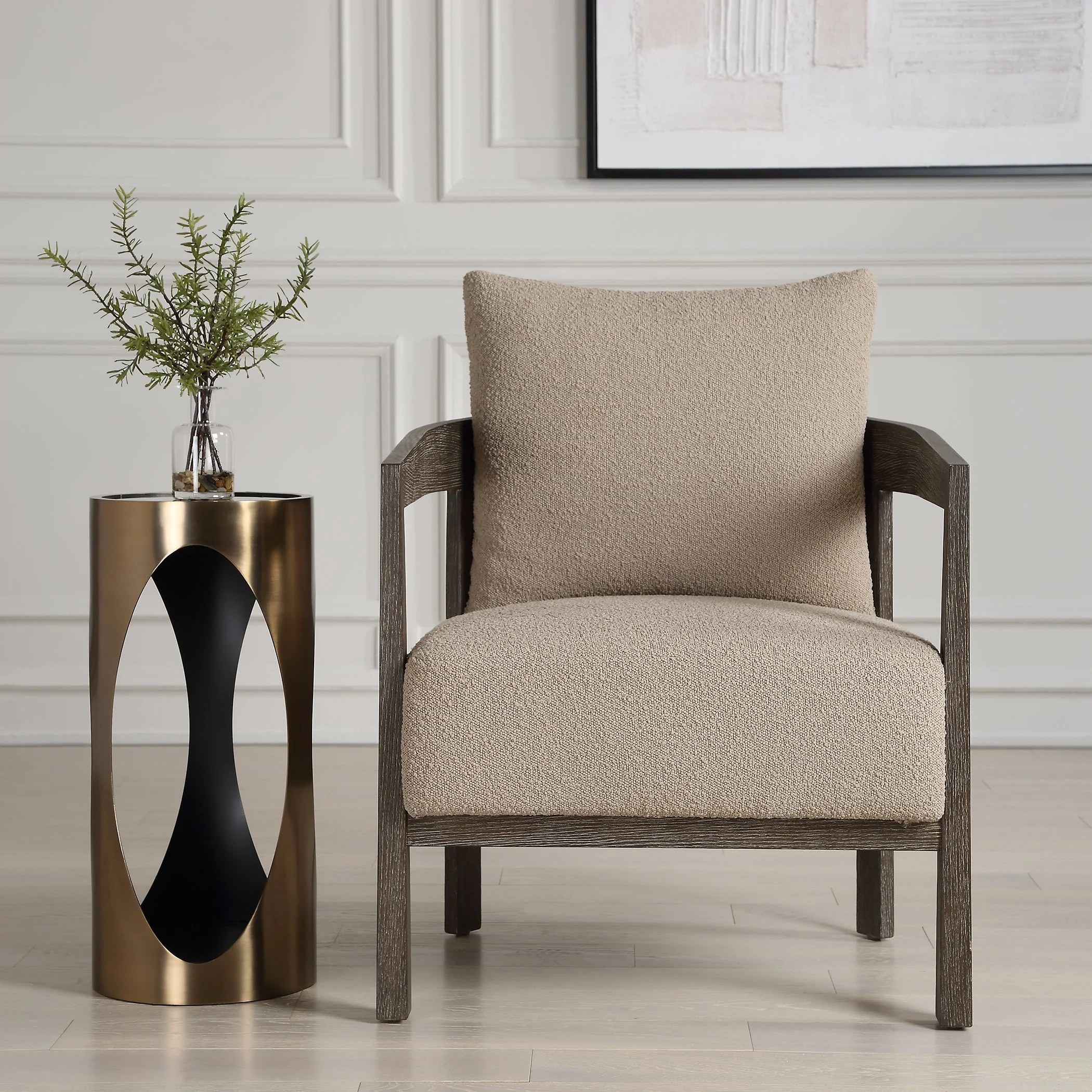 Sienna Sand Fabric Accent Chair - Image 2