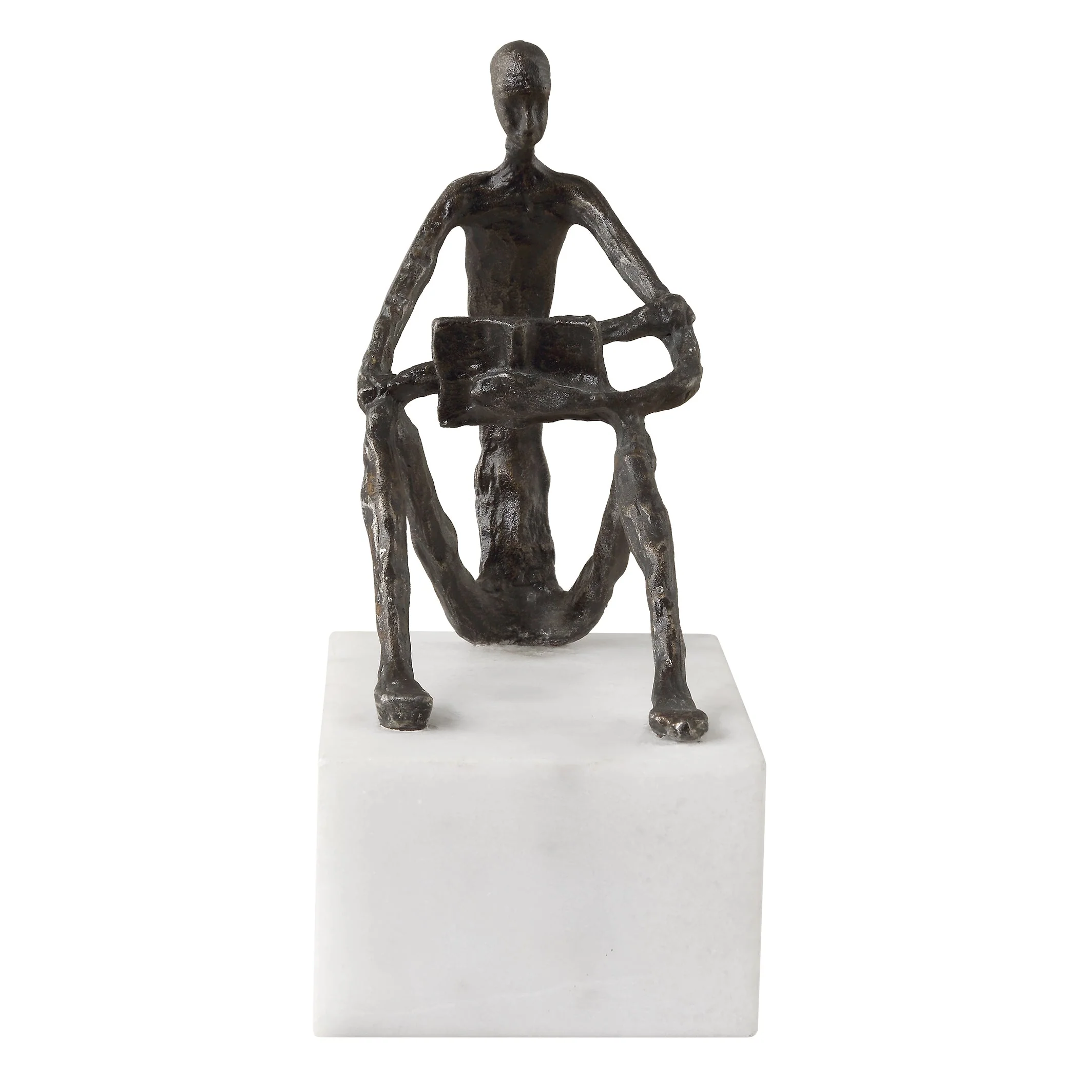 Sit Back, Relax And Read, Iron Sculpture - Image 4