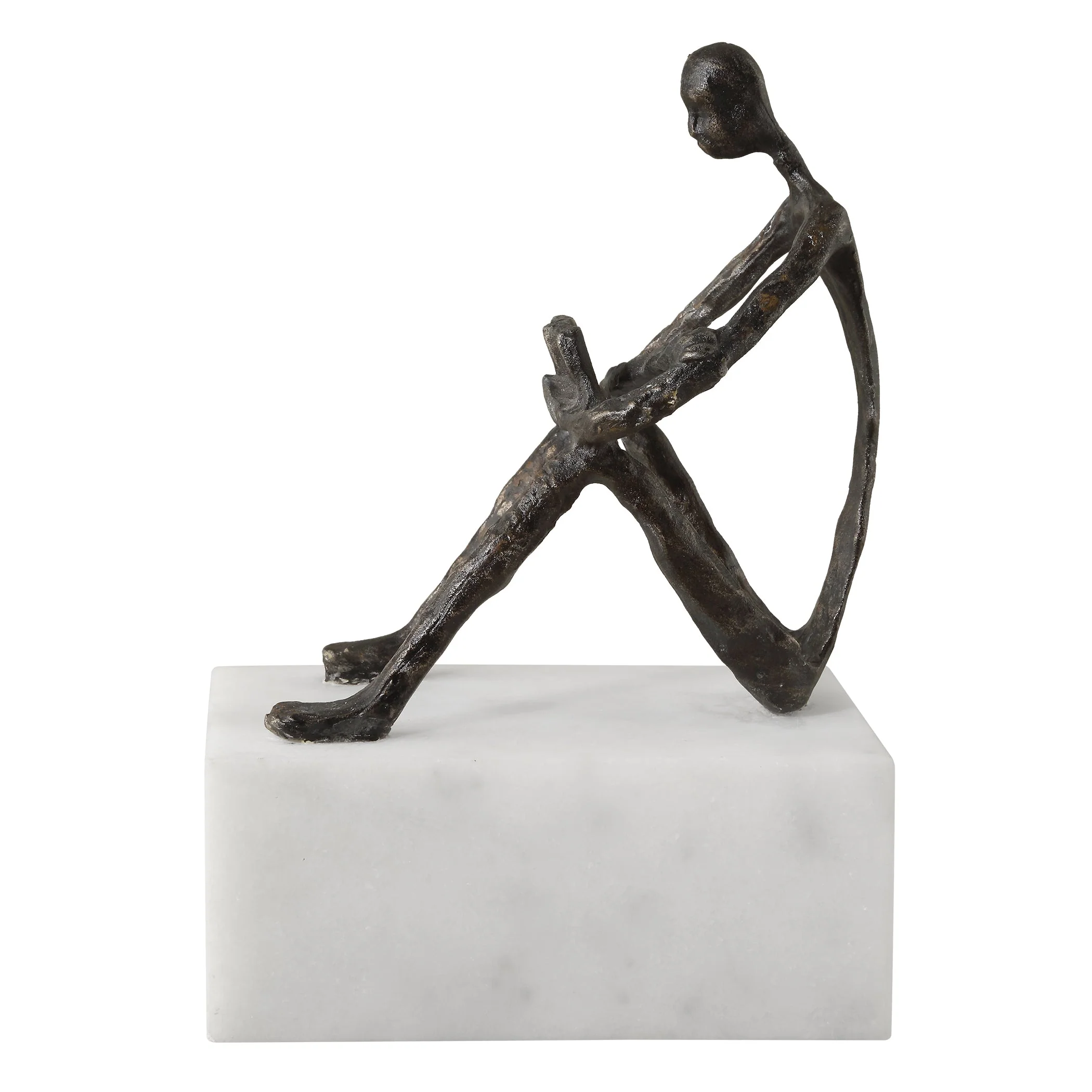 Sit Back, Relax And Read, Iron Sculpture - Image 5