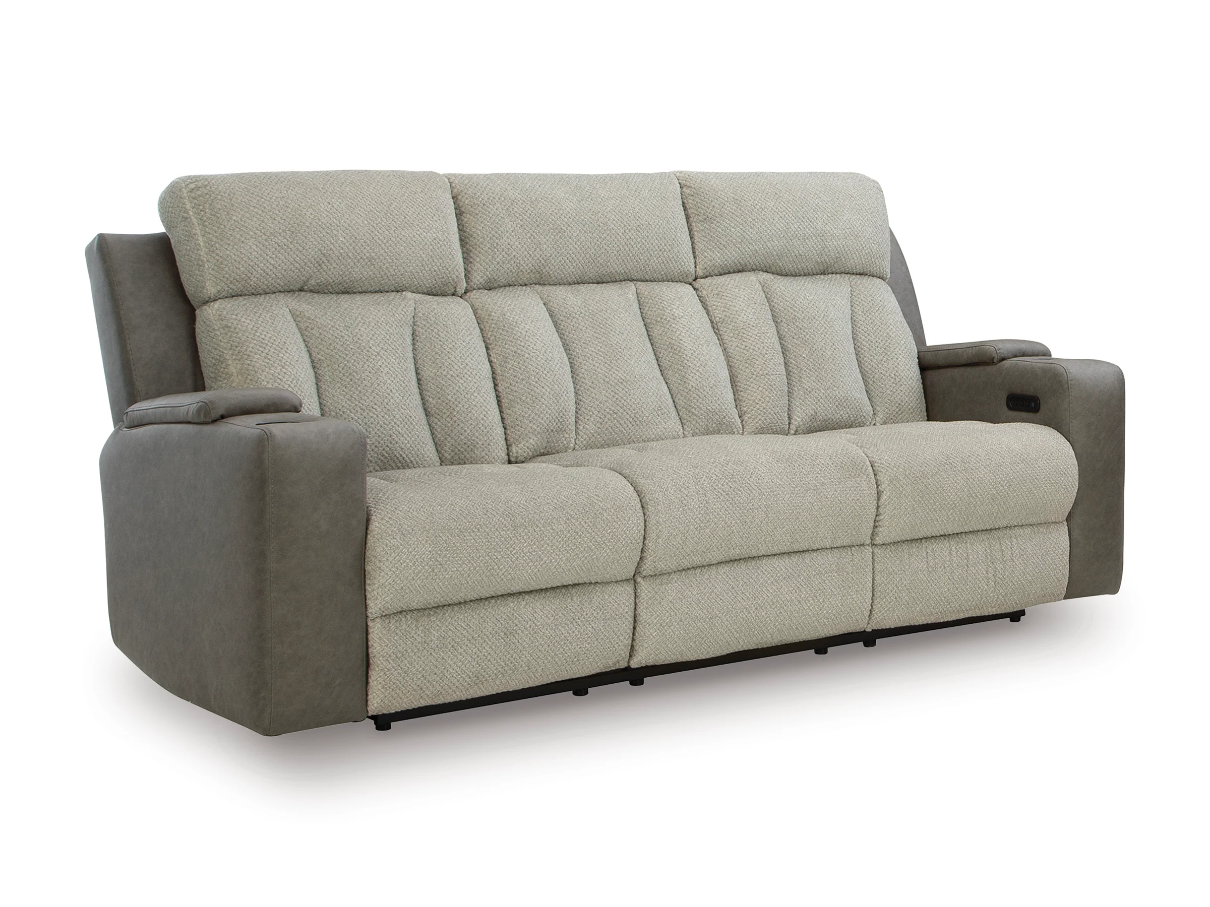 Stately Check PWR REC Sofa with ADJ Headrest - Image 10