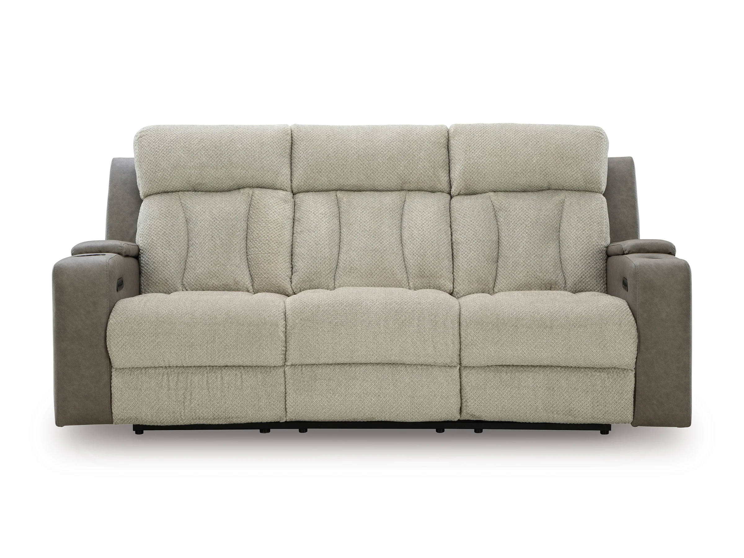 Stately Check PWR REC Sofa with ADJ Headrest - Image 2