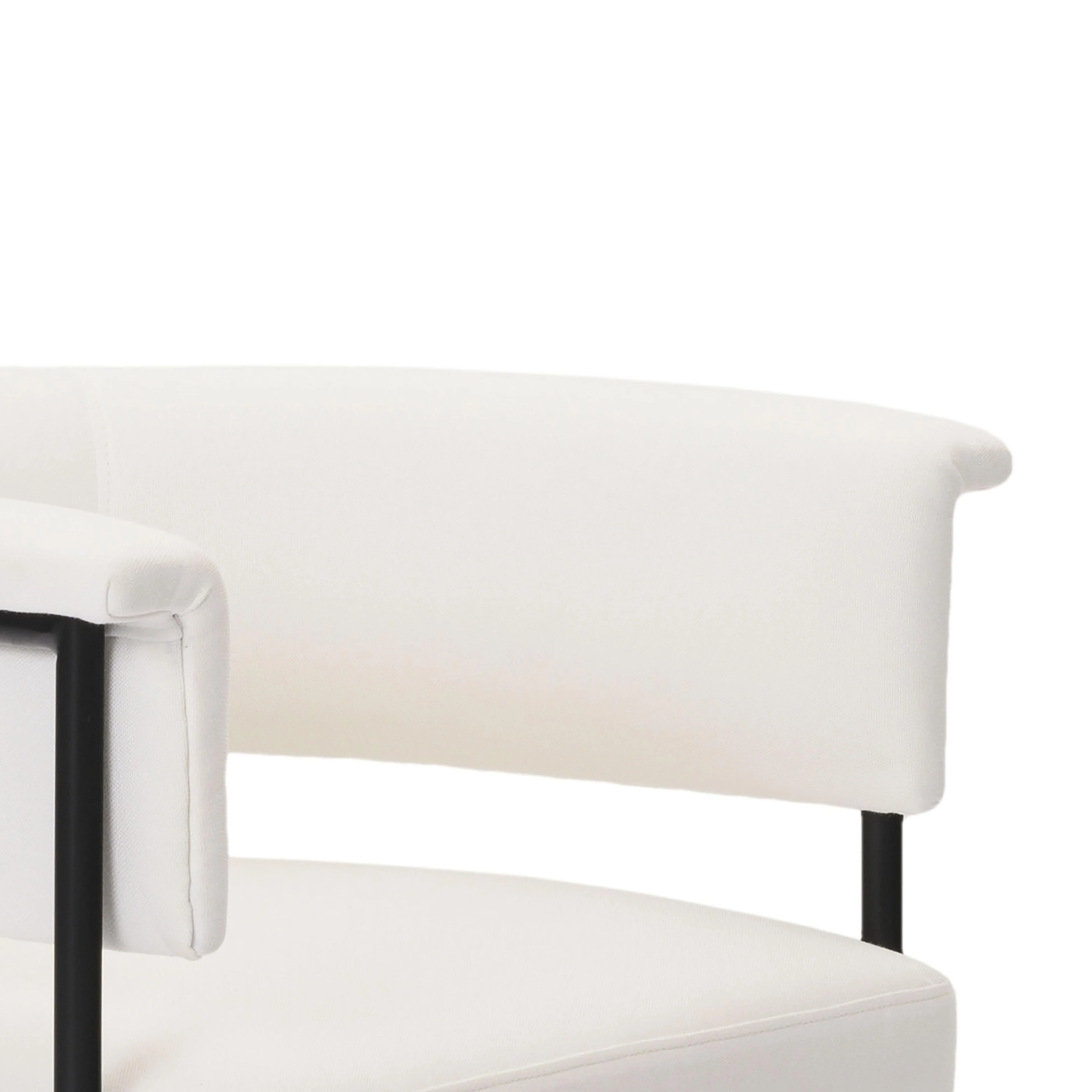 Taylor Cream Performance Linen Dining Chair - Image 5