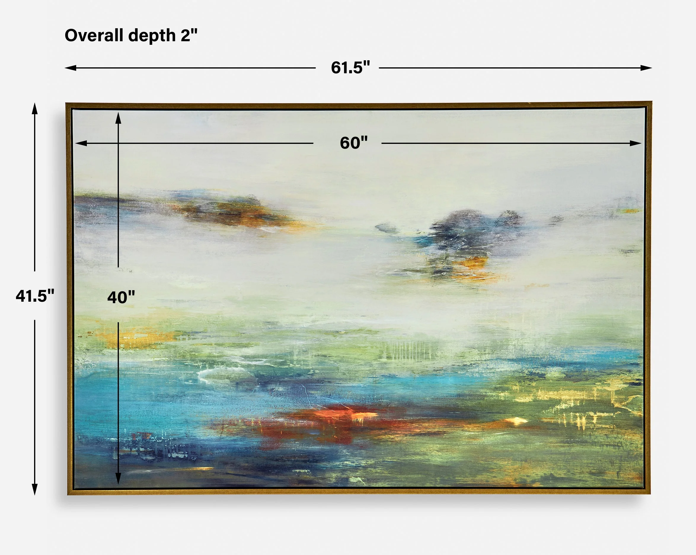 Textured Land Framed Canvas - Image 6
