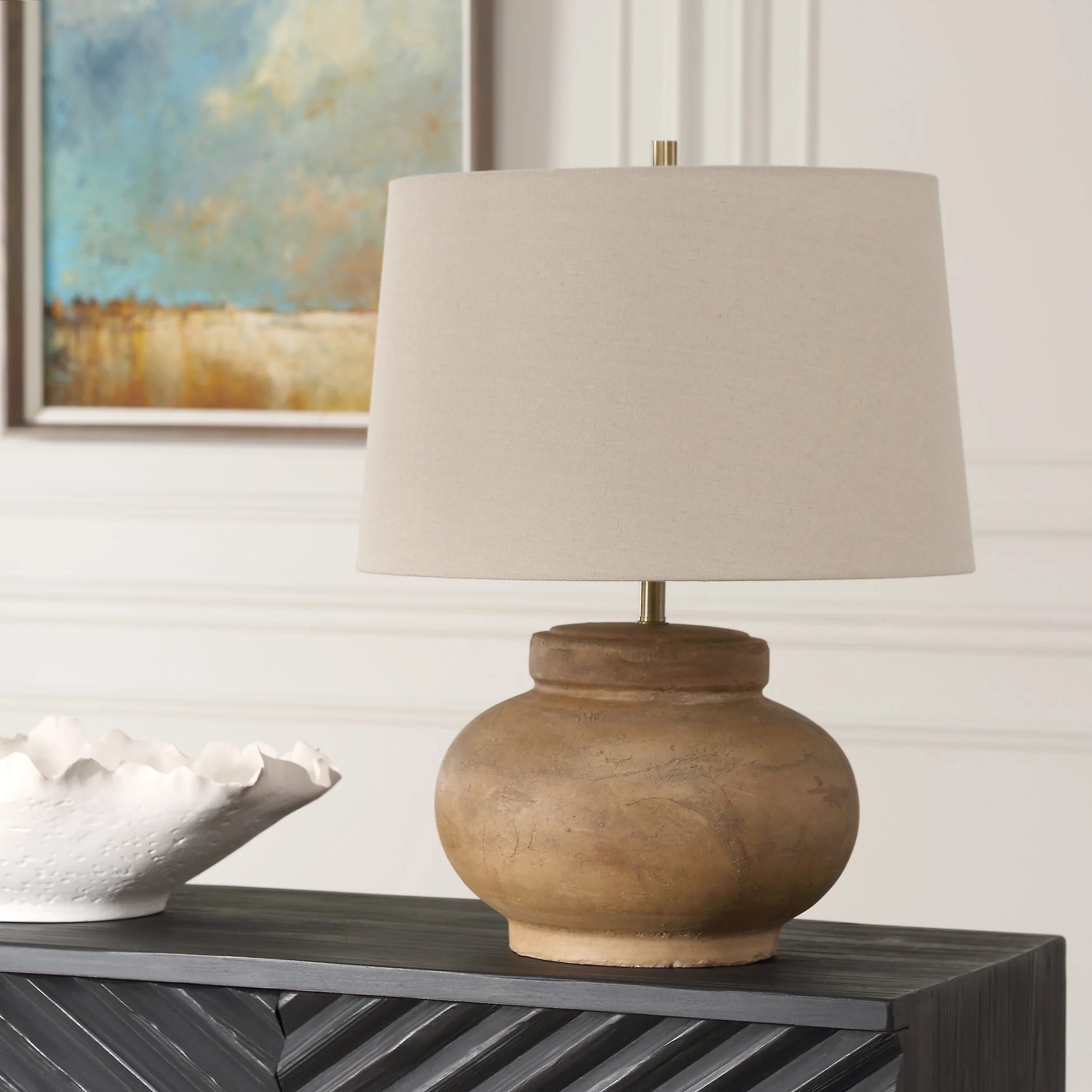Urbino Aged Terracotta Table Lamp - Image 4