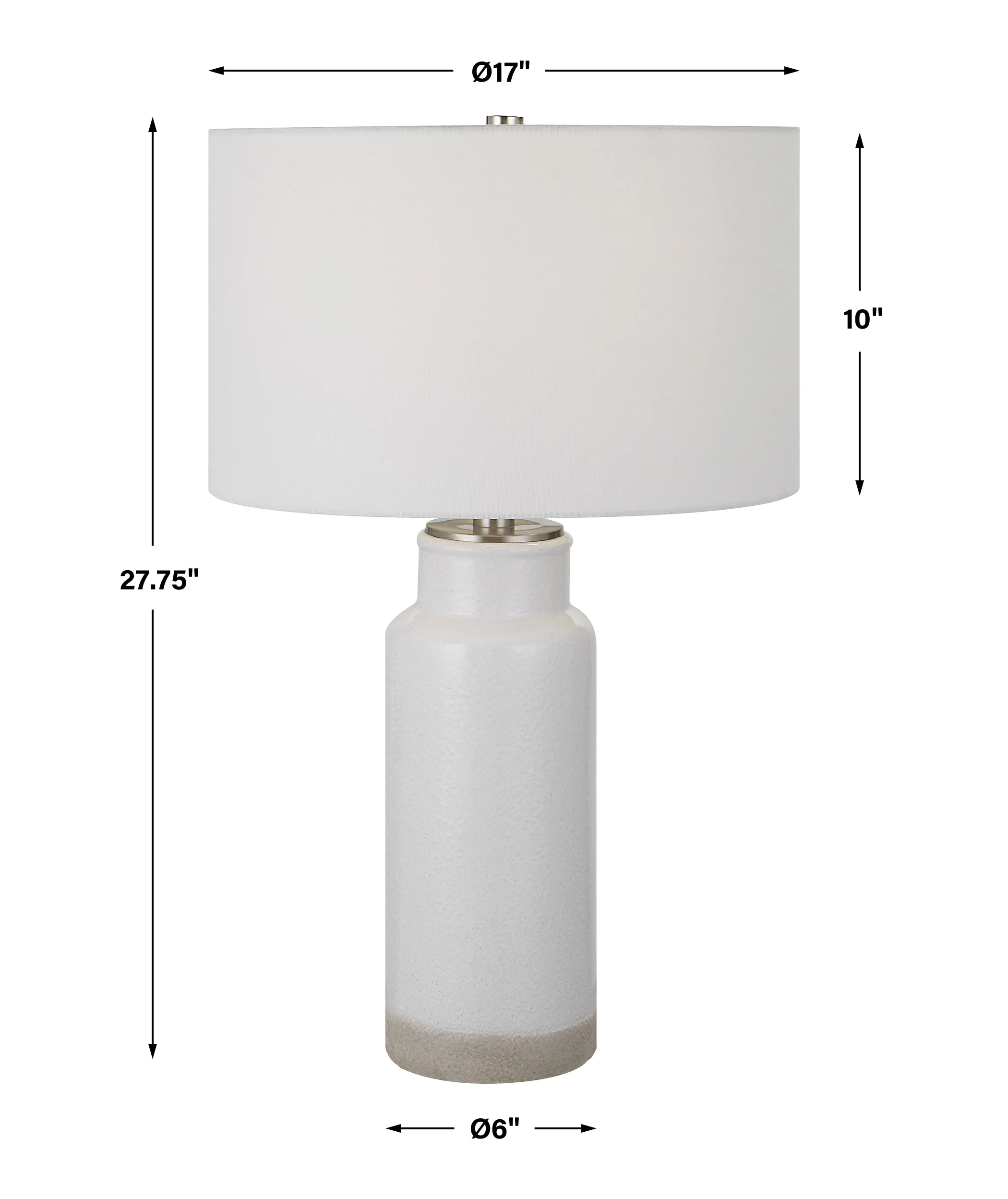 Uttermost Albany White Farmhouse Table Lamp - Image 4