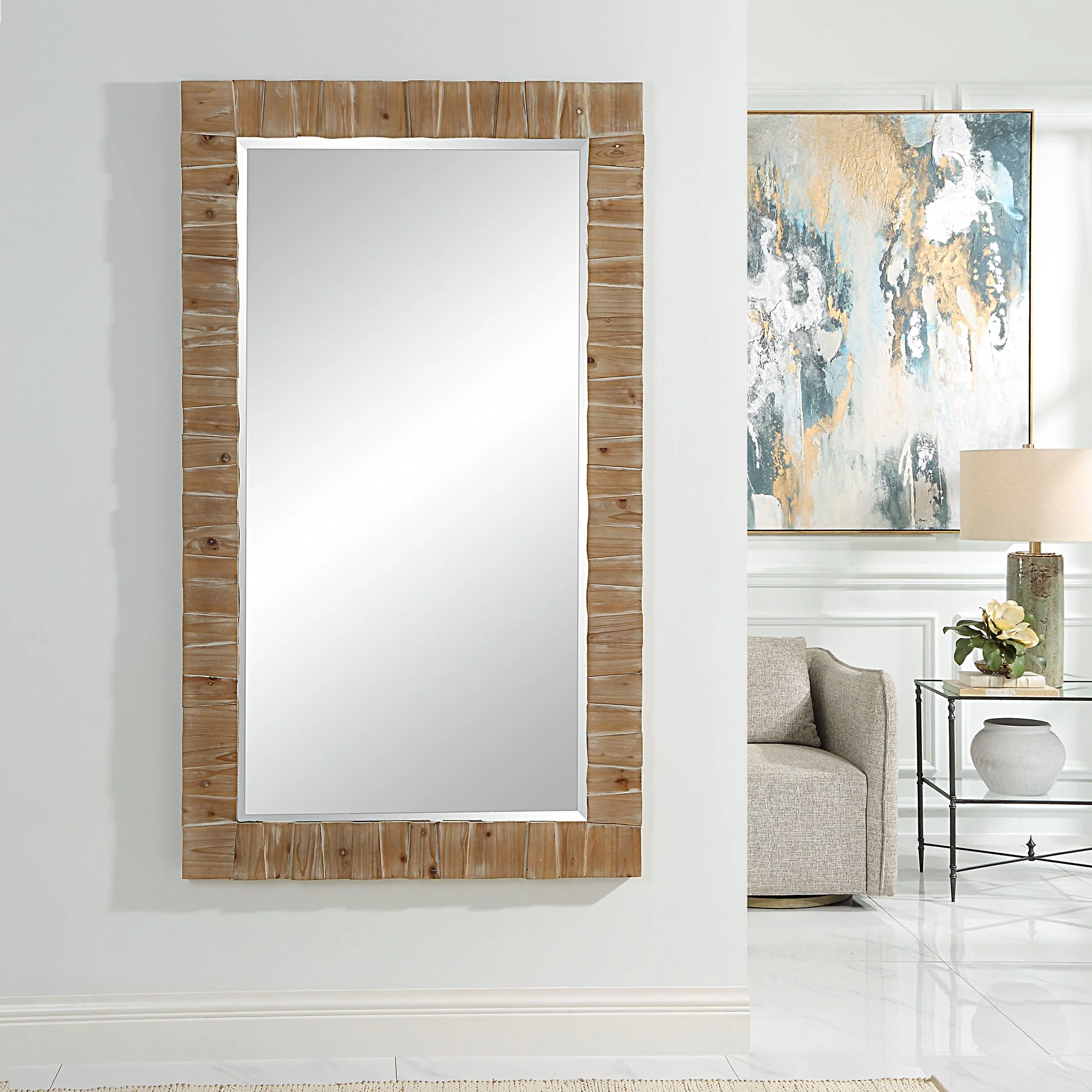Uttermost Ayanna Gray Washed Wood Mirror - Image 2