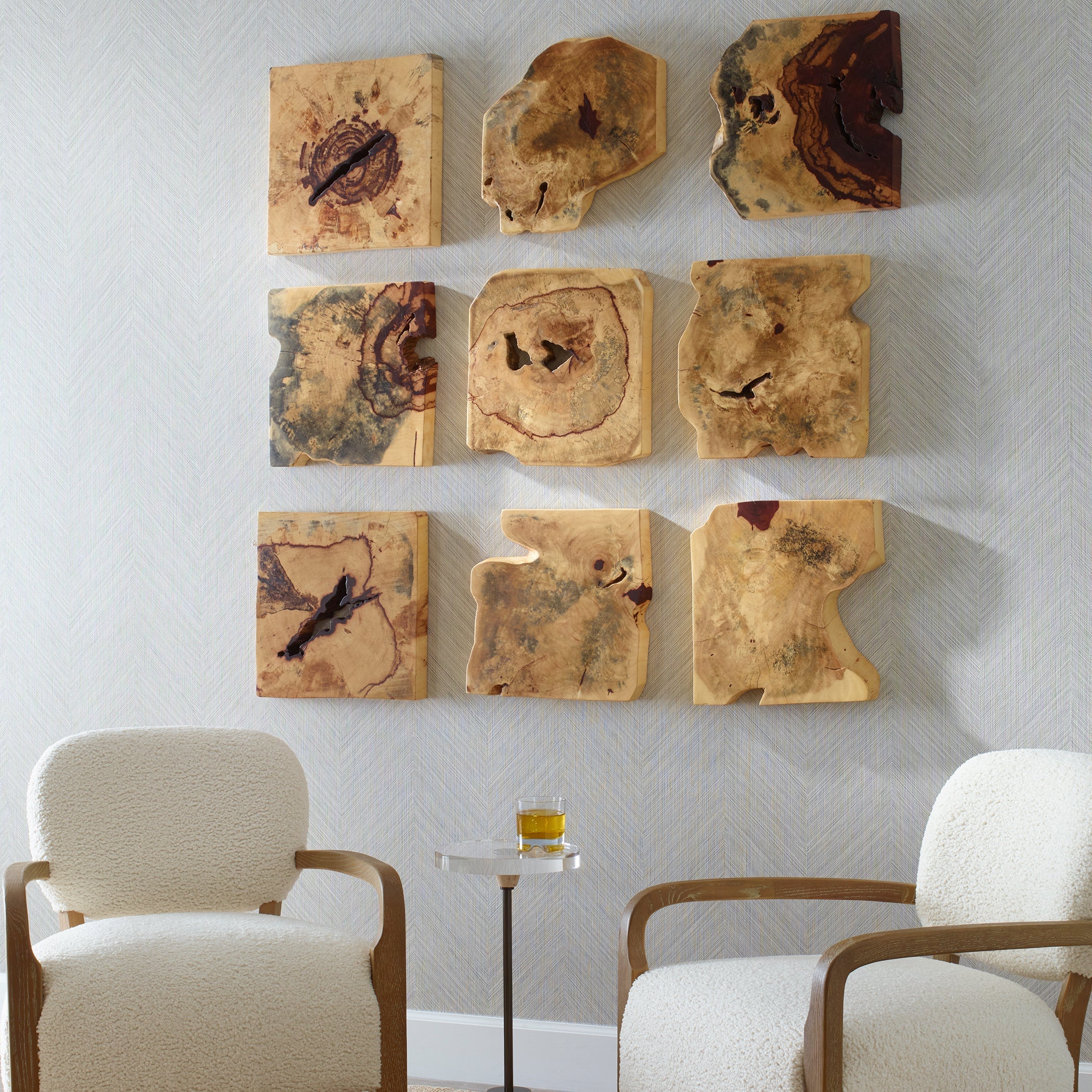 Uttermost Bahati Wood Wall Décor In Natural, S/9 - Image 4