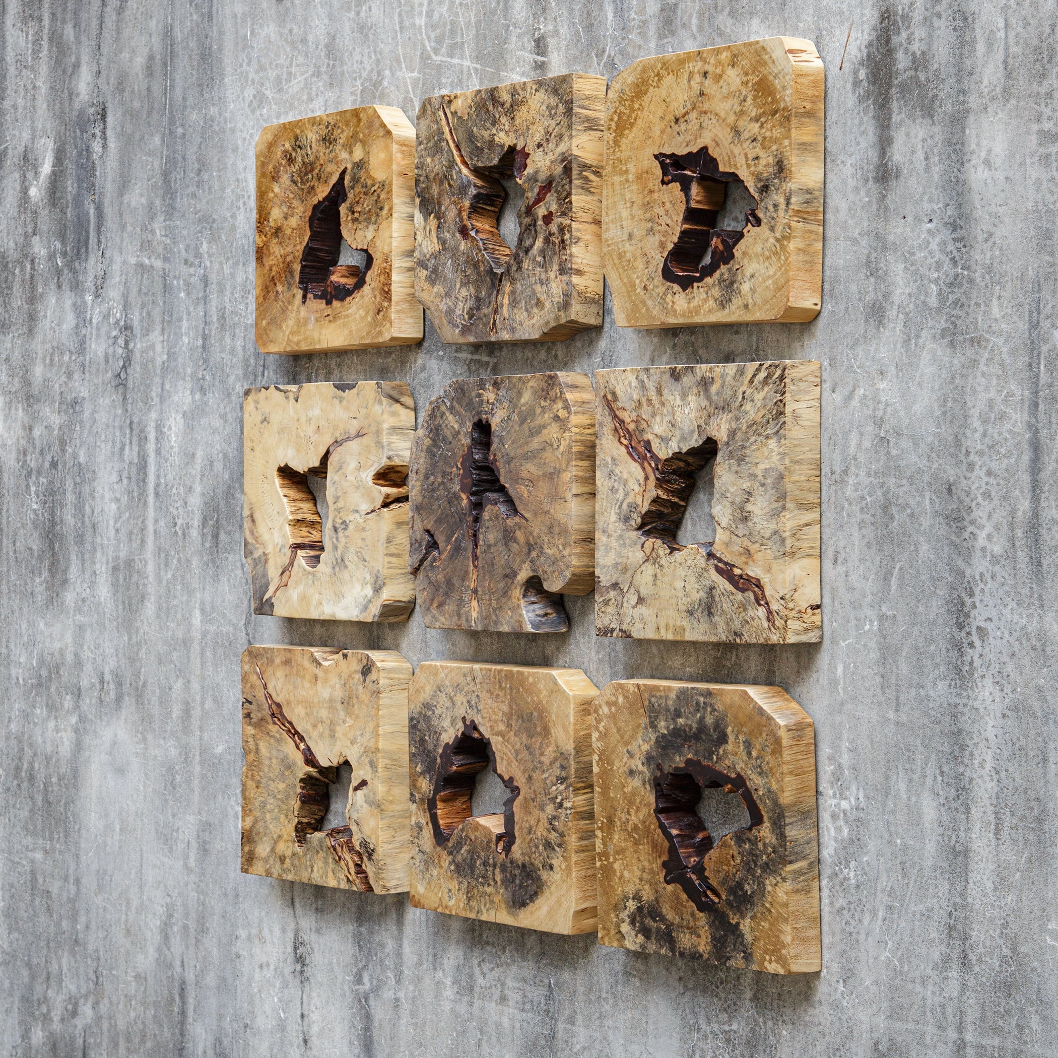 Uttermost Bahati Wood Wall Décor In Natural, S/9 - Image 5