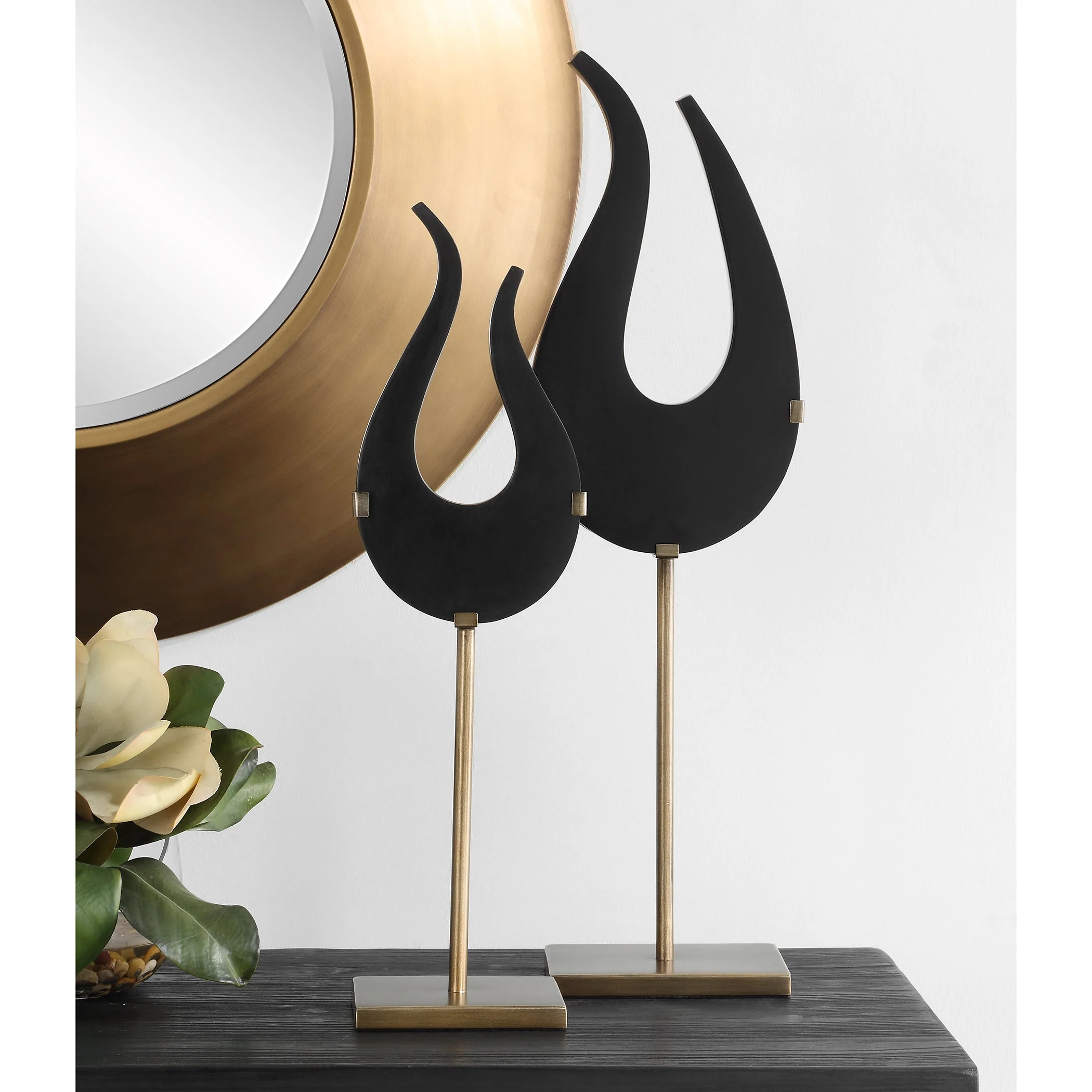 Uttermost Black Flame Sculptures, S/2 - Image 3