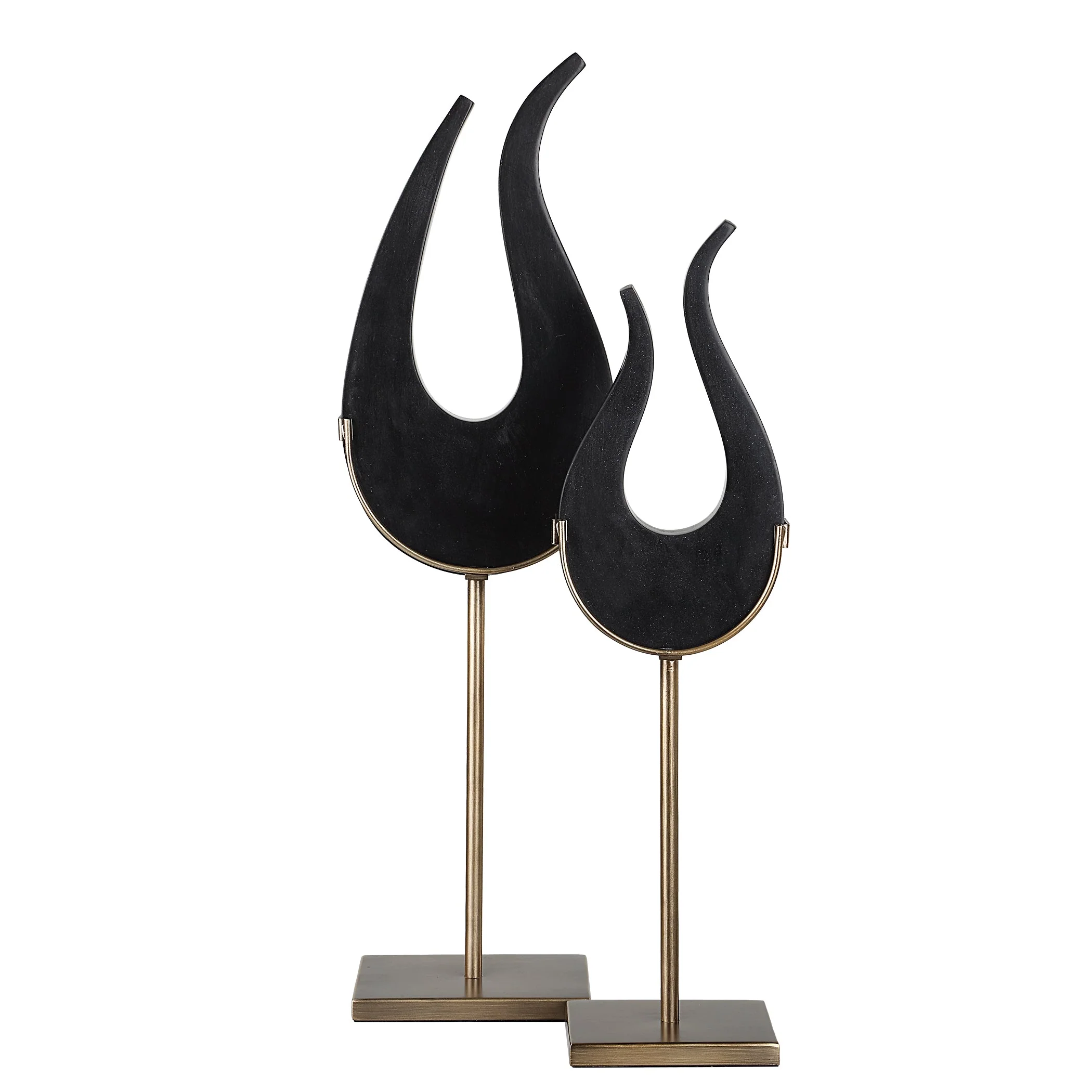 Uttermost Black Flame Sculptures, S/2 - Image 4