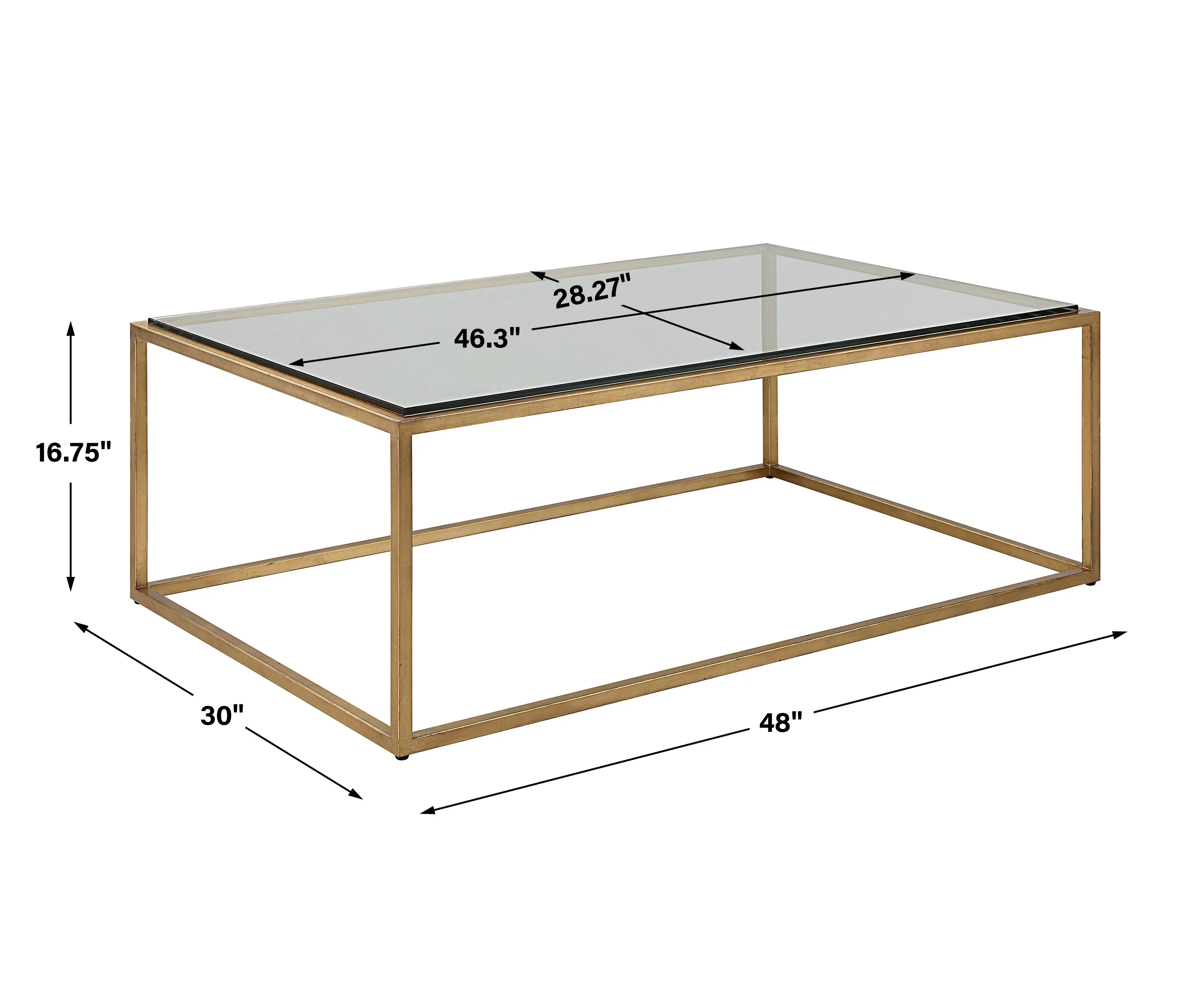 Uttermost Bravura Gold Coffee Table - Image 3