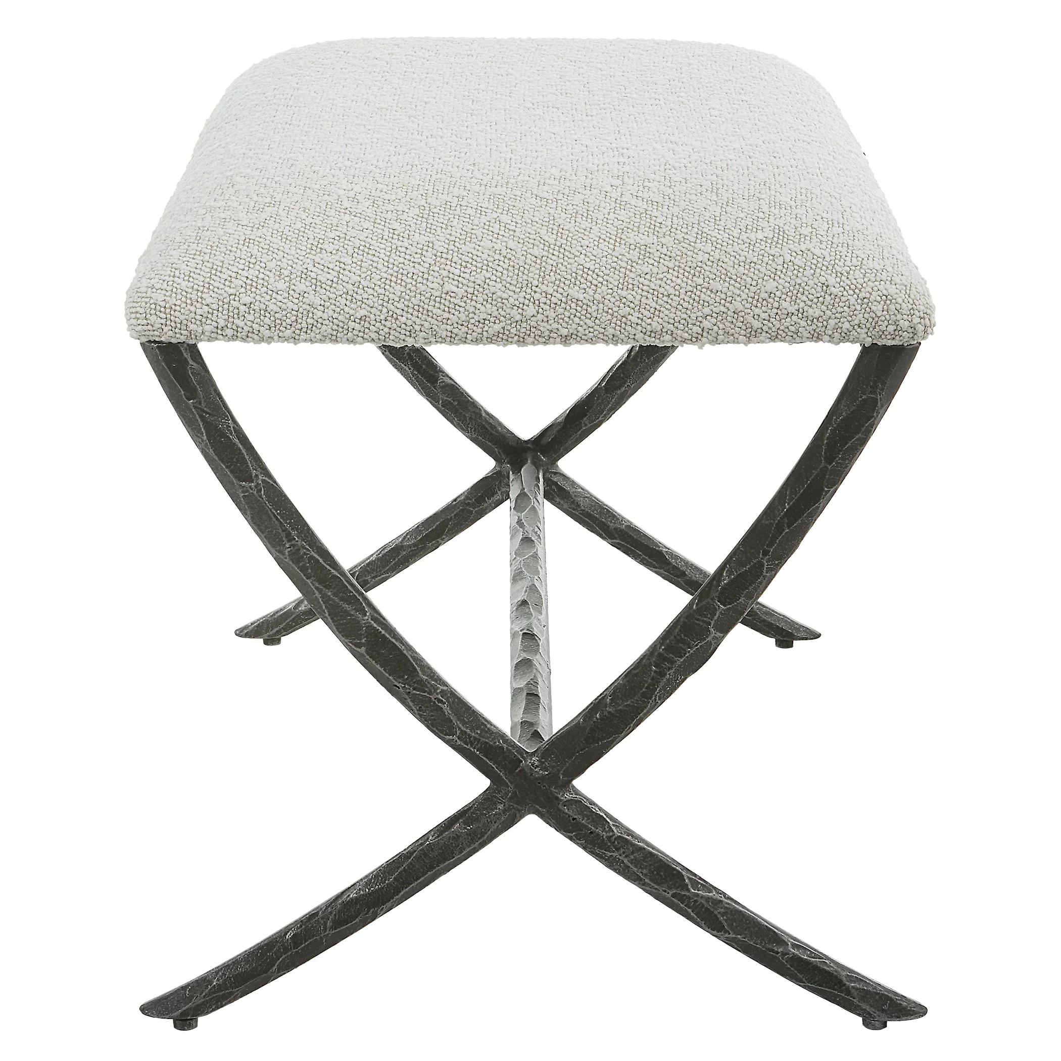 Uttermost Brisby Gray Fabric Small Bench - Image 7