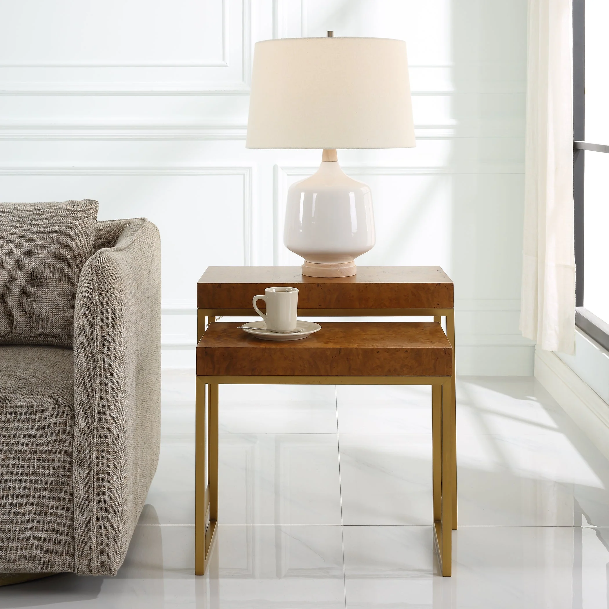 Uttermost Burl-esque Wooden Nesting Tables, S/2 - Image 4