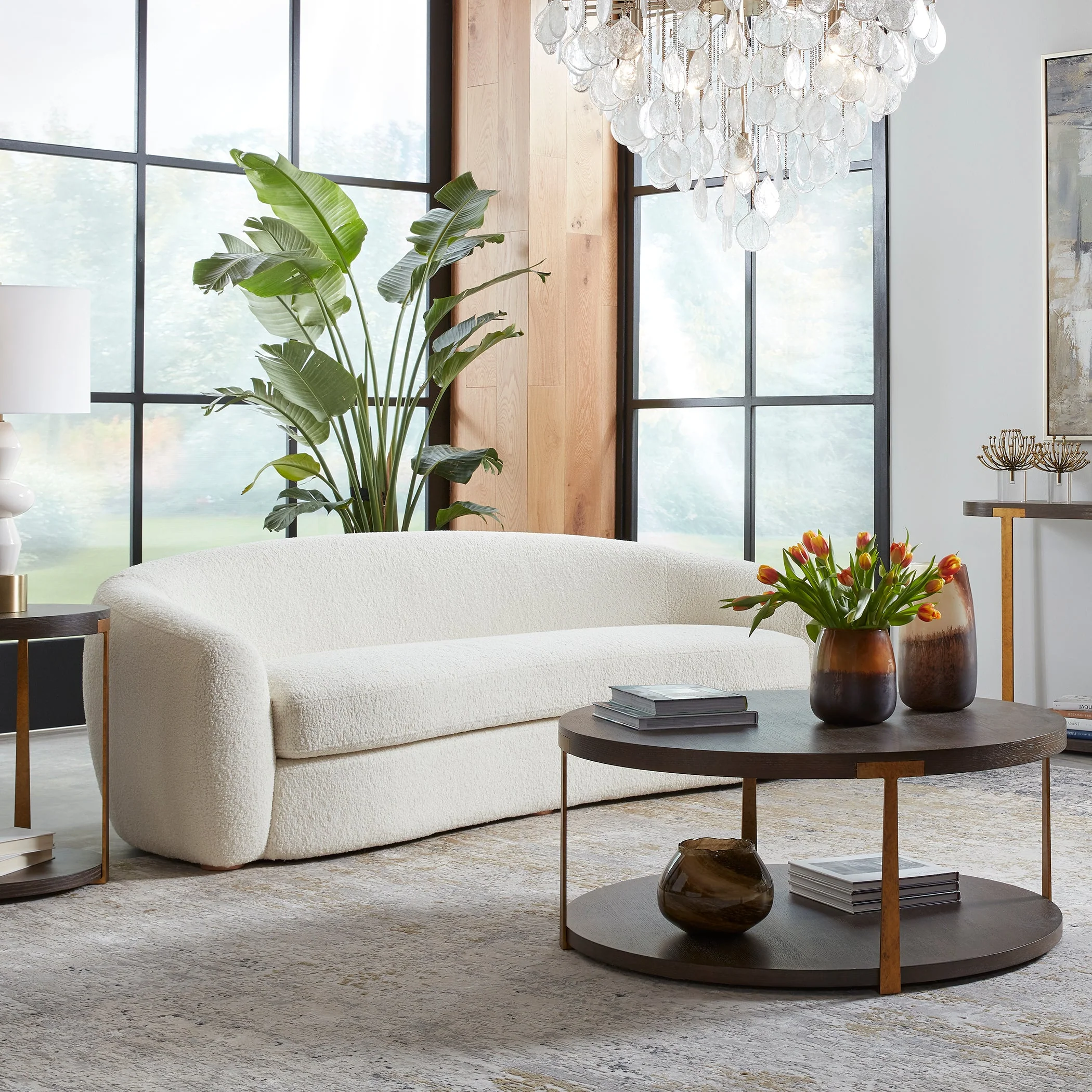 Uttermost Capra Art Deco White Sofa - Image 6