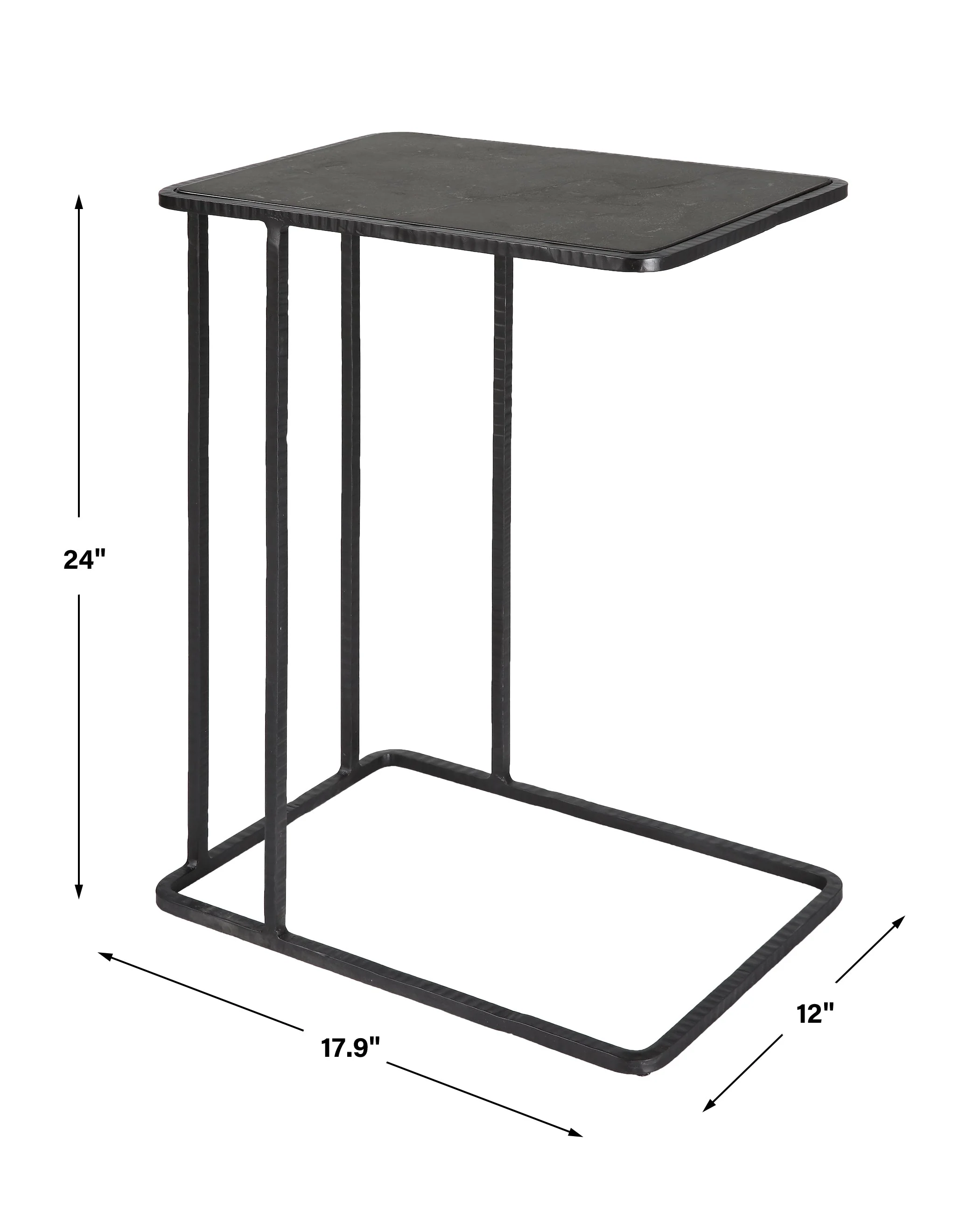 Uttermost Cavern Stone & Iron Accent Table - Image 4