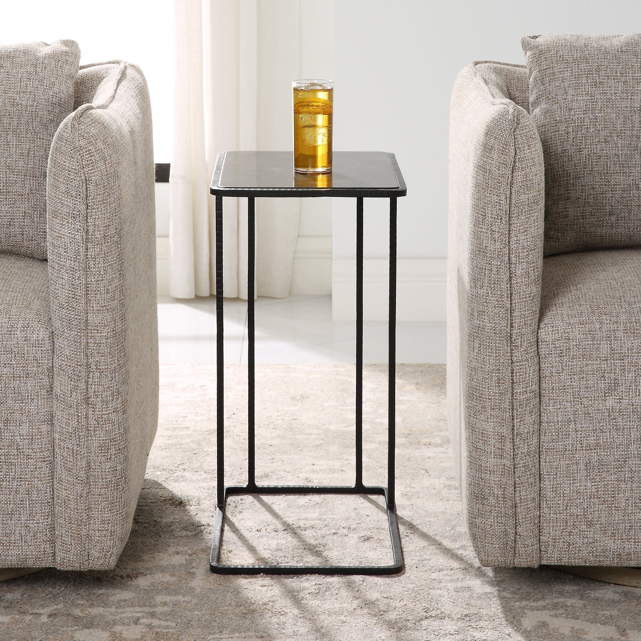 Uttermost Cavern Stone & Iron Accent Table - Image 5