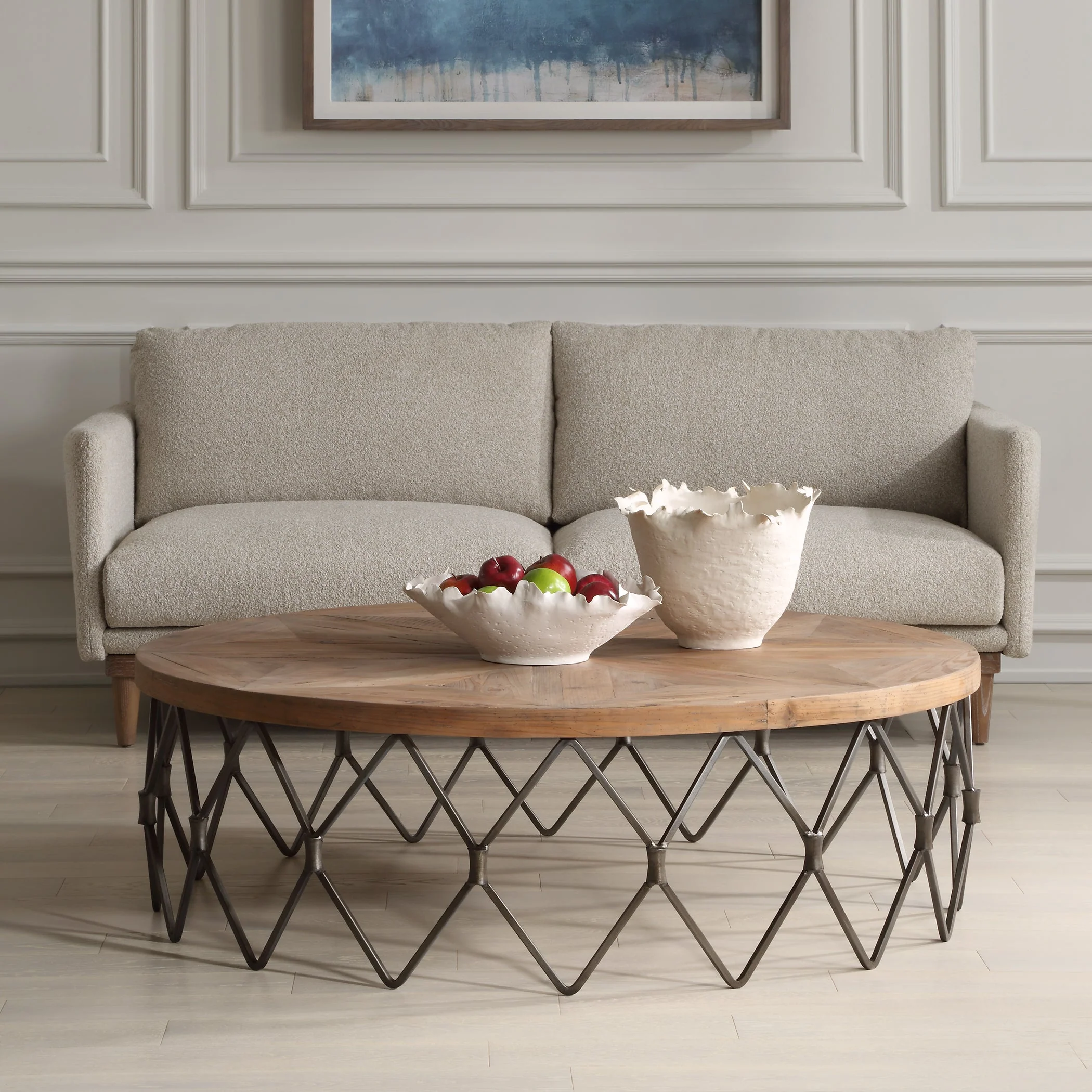Uttermost Chain Reaction Wooden Coffee Table - Image 4