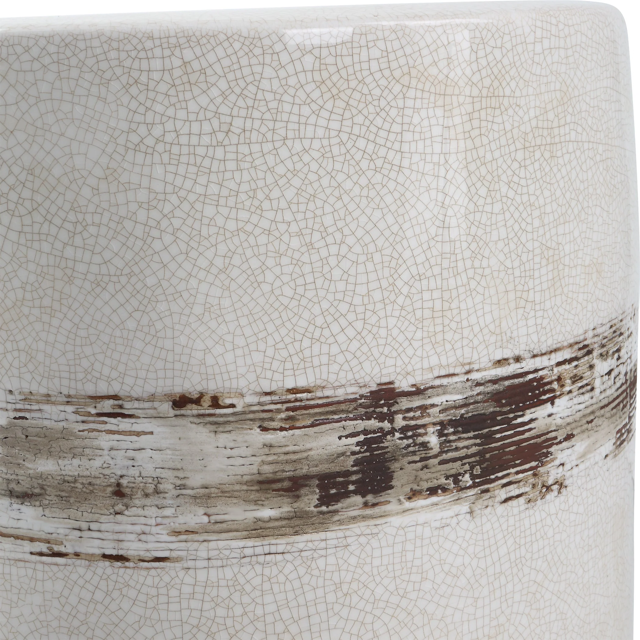 Uttermost Comanche White Ceramic Garden Stool - Image 4