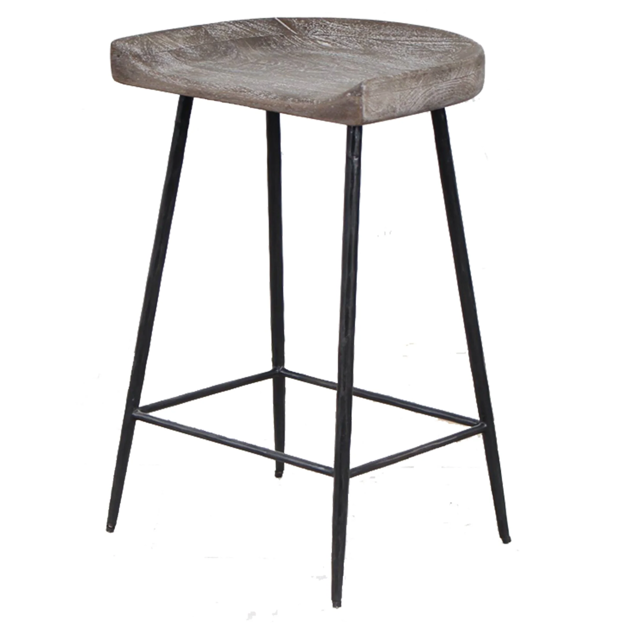 Uttermost Cordova Carved Wood Counter Stool - Image 3