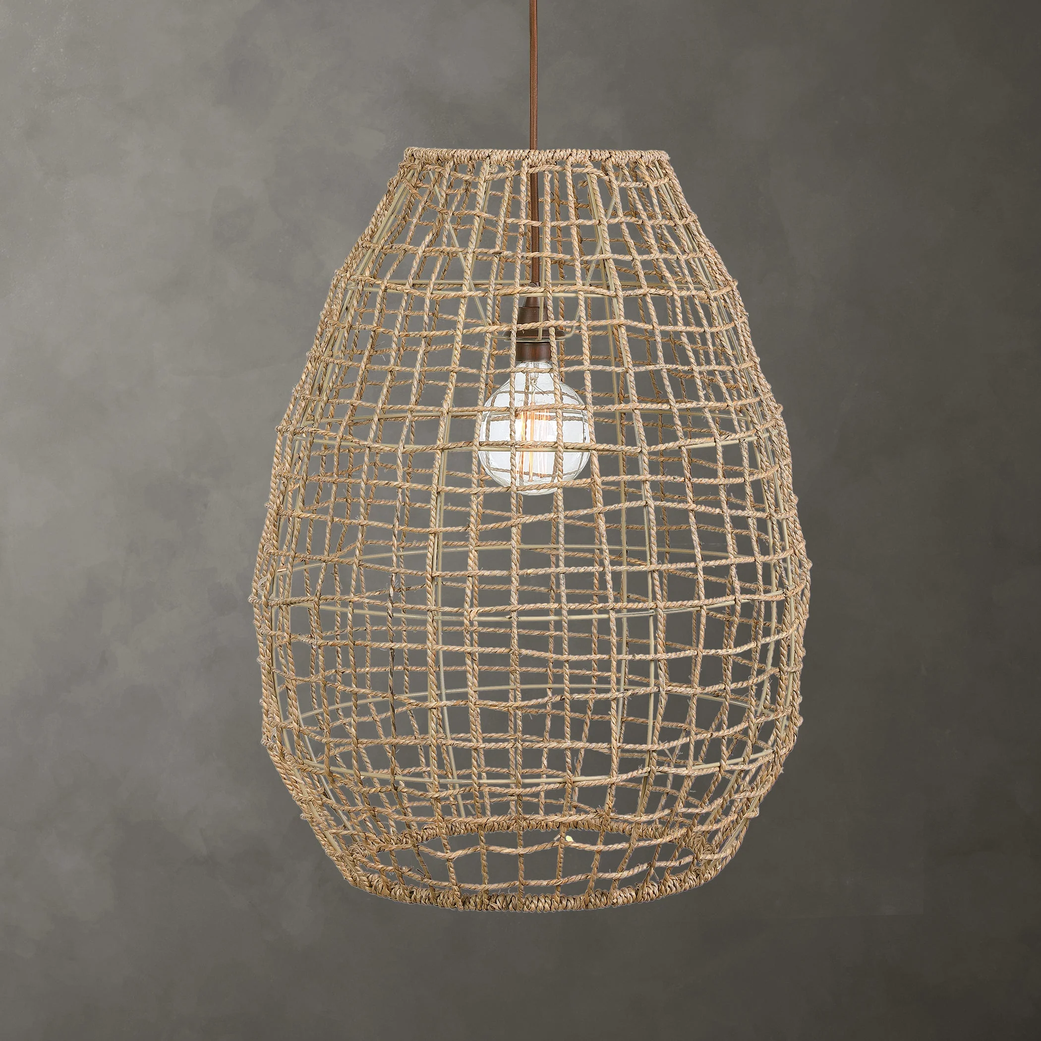 Uttermost Cross Weave 1 Light Pendant - Image 5