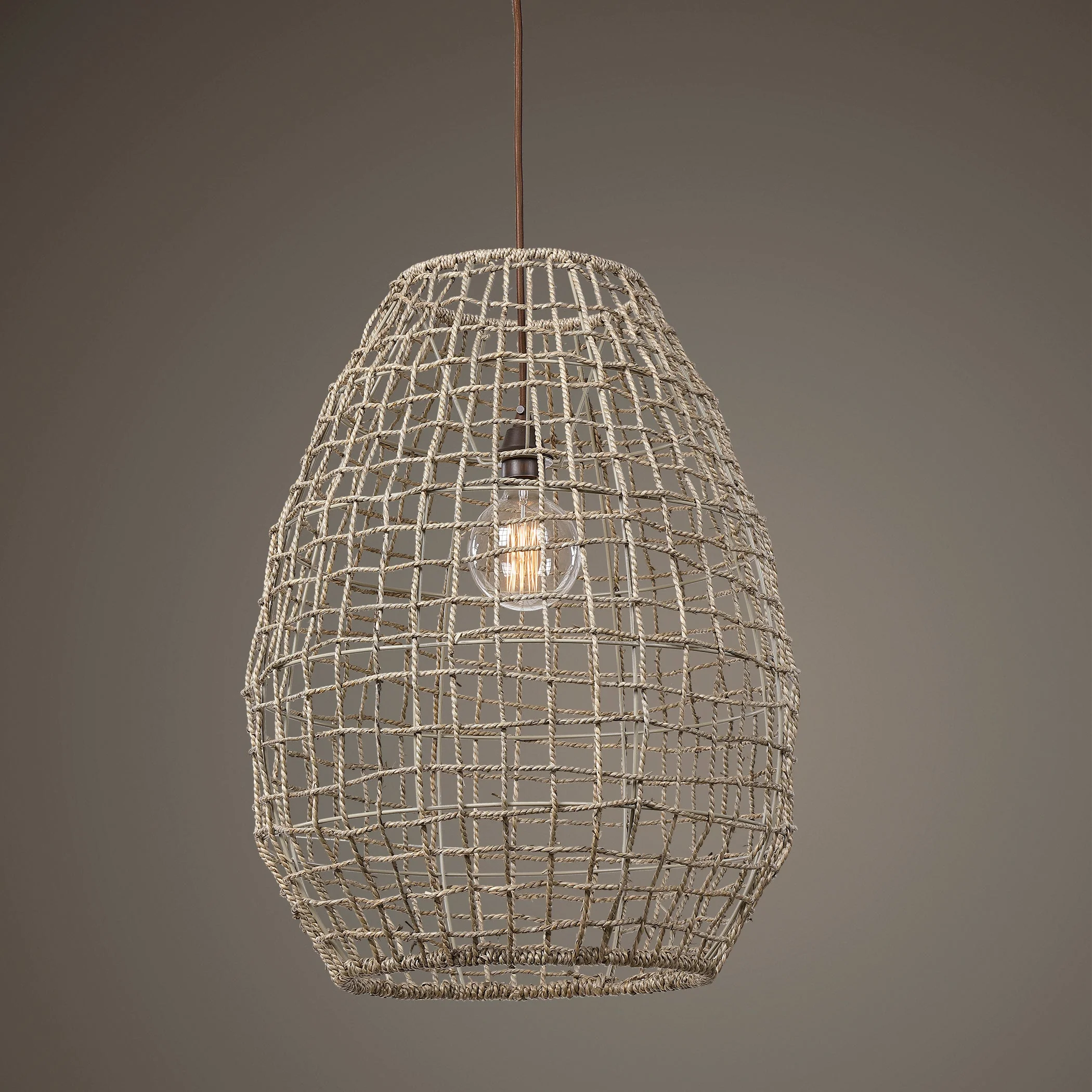 Uttermost Cross Weave 1 Light Pendant - Image 7