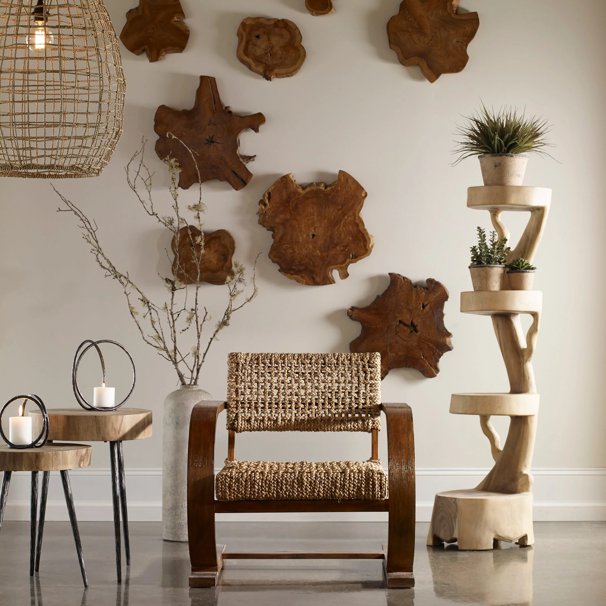 Uttermost Cross Weave 1 Light Pendant - Image 8