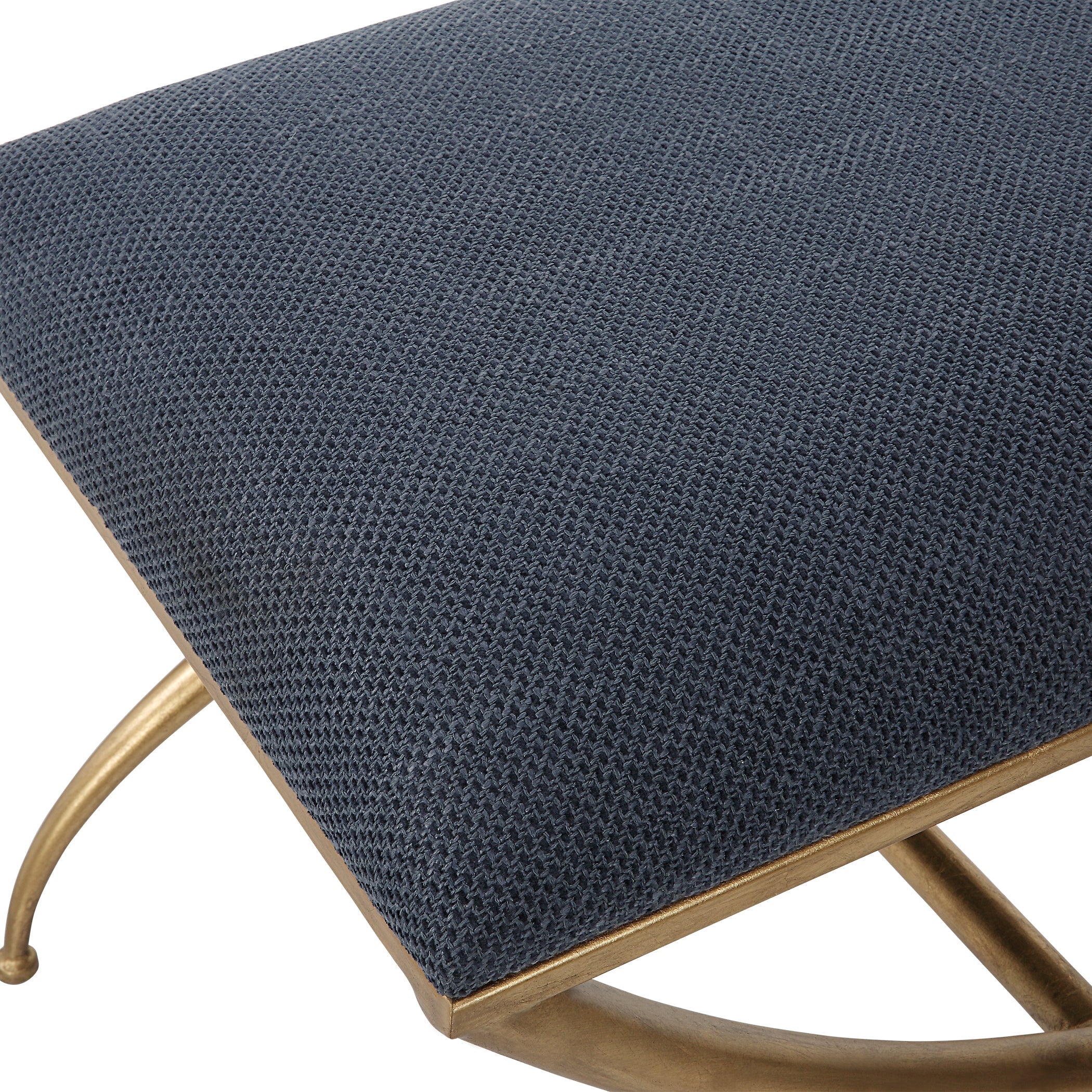Uttermost Crossing Small Navy Bench - Image 6