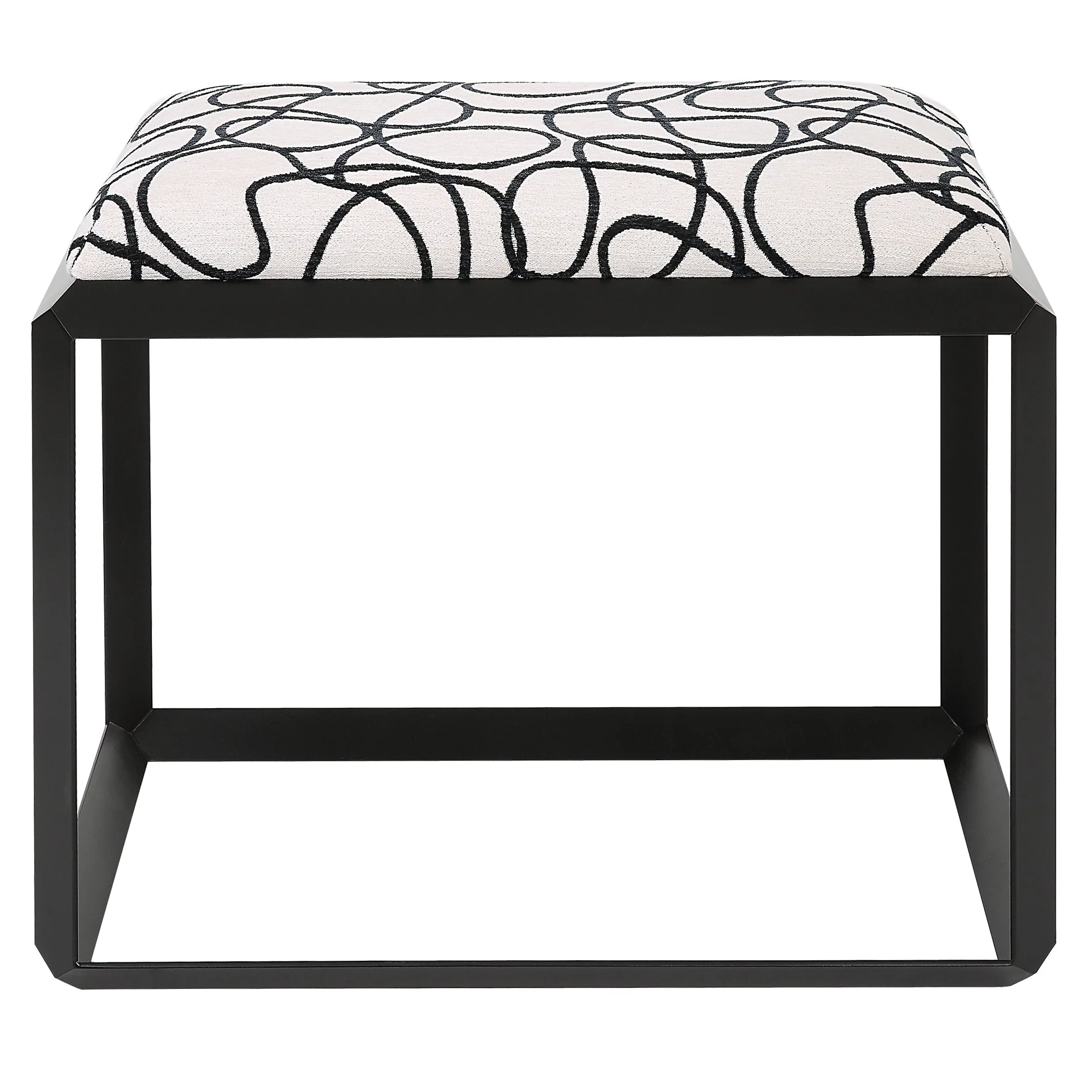 Uttermost Curls Gray Small Bench - Image 2