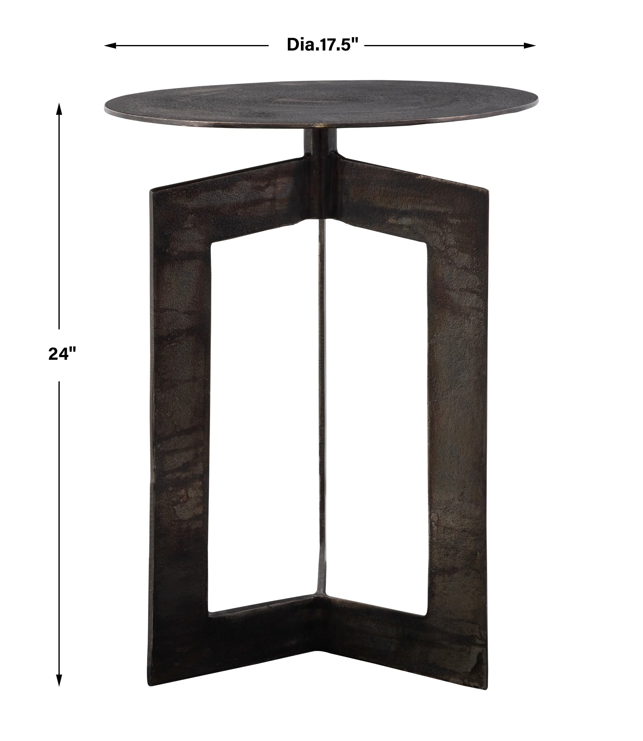 Uttermost Deltoid Gunmetal Accent Table - Image 3