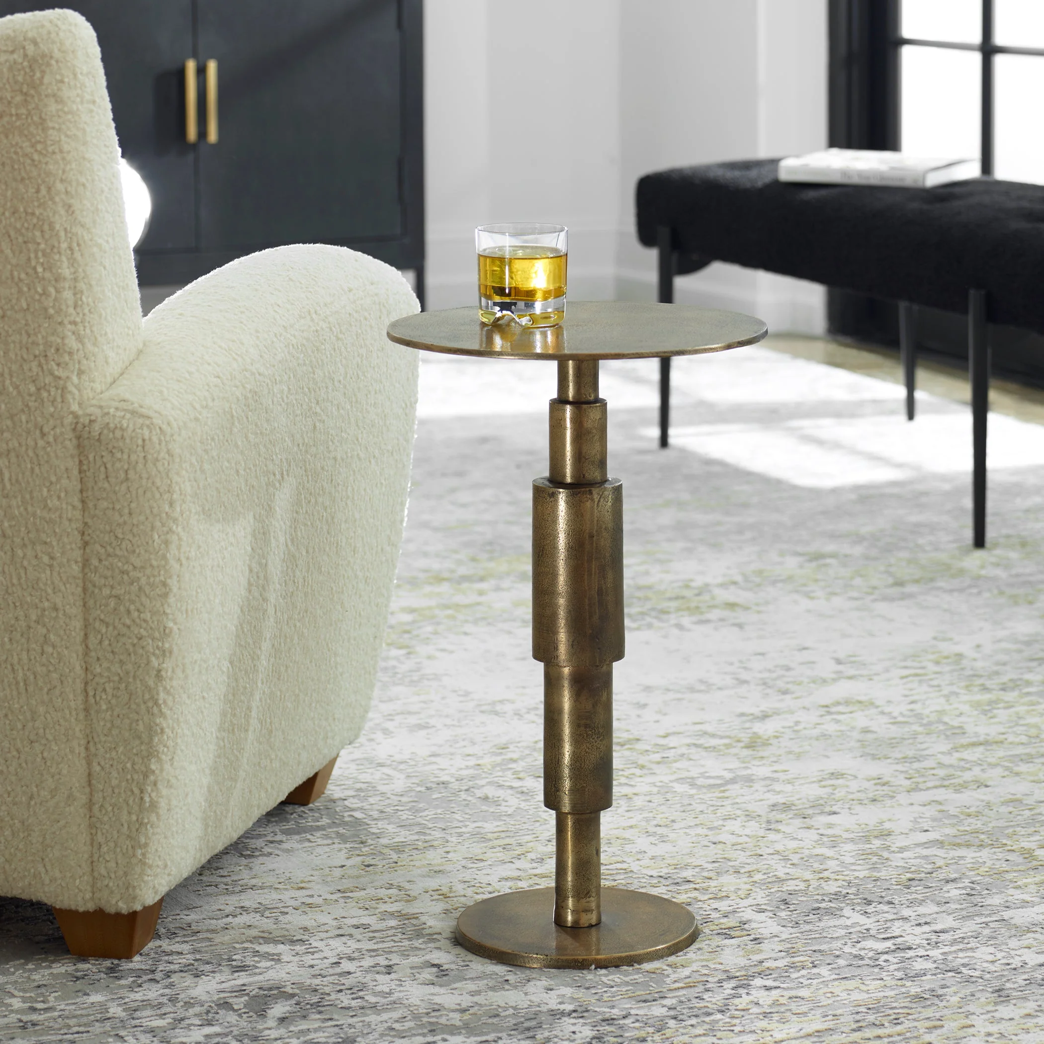 Uttermost Descend Gold Accent Table - Image 2