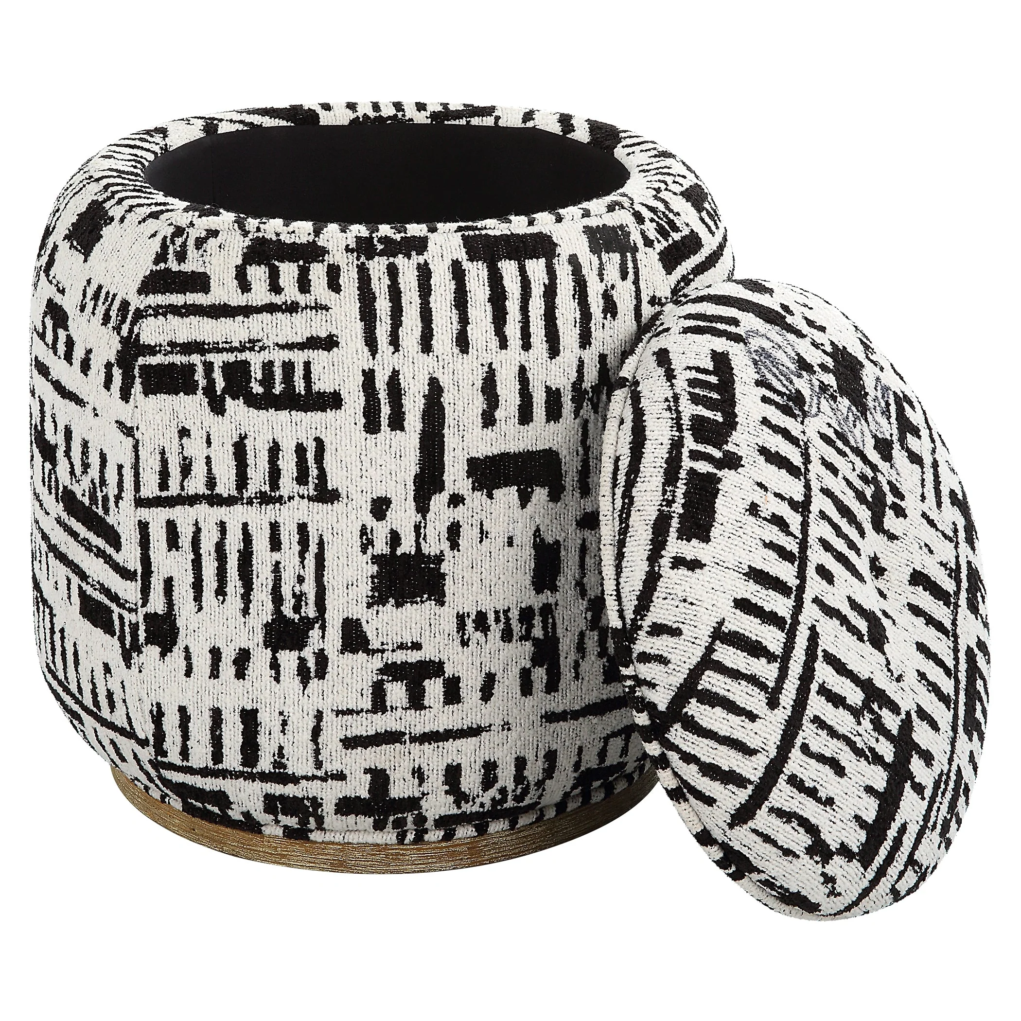 Uttermost Dialogue Poof Ottoman - Image 6