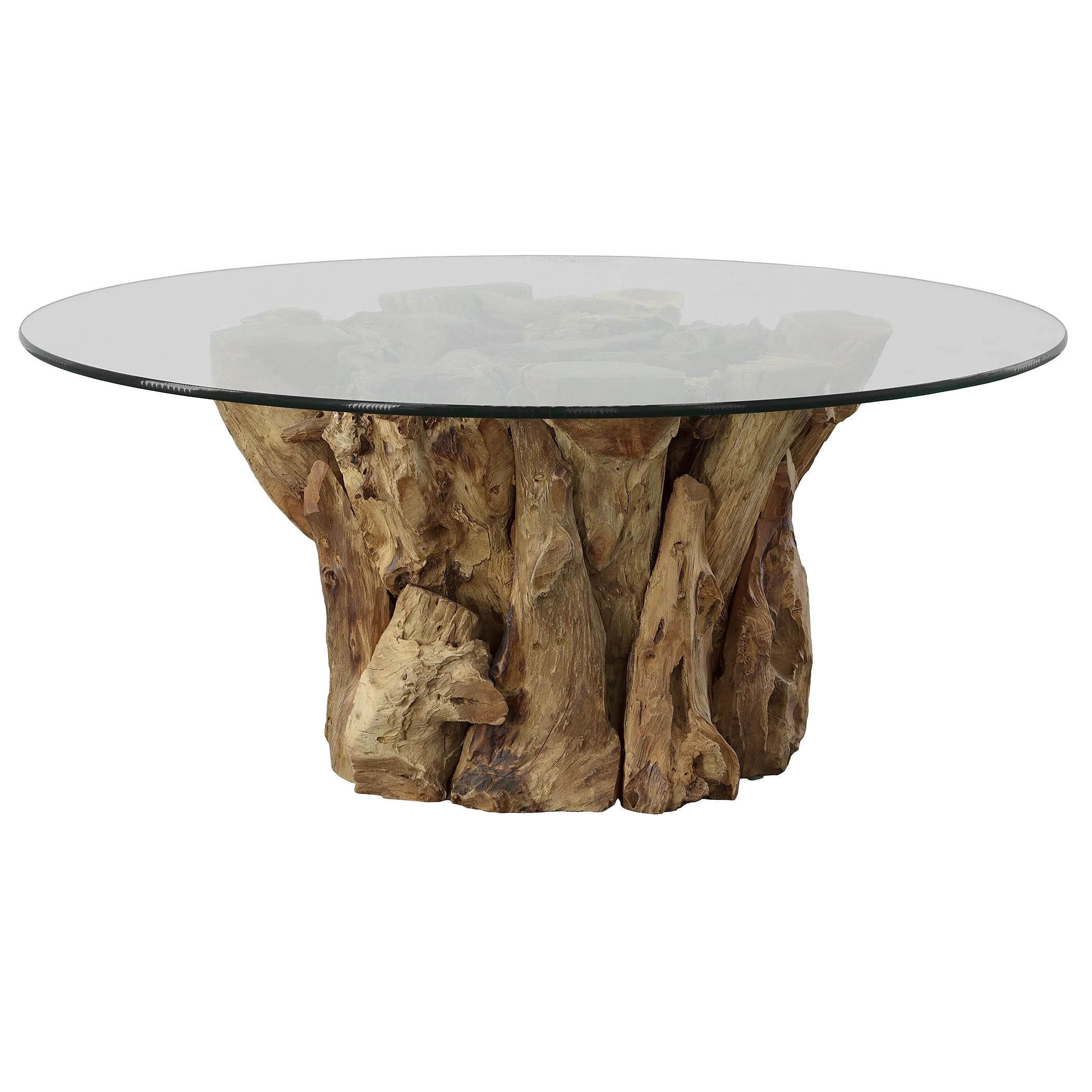 Uttermost Driftwood Glass Top Large Coffee Table - Image 3
