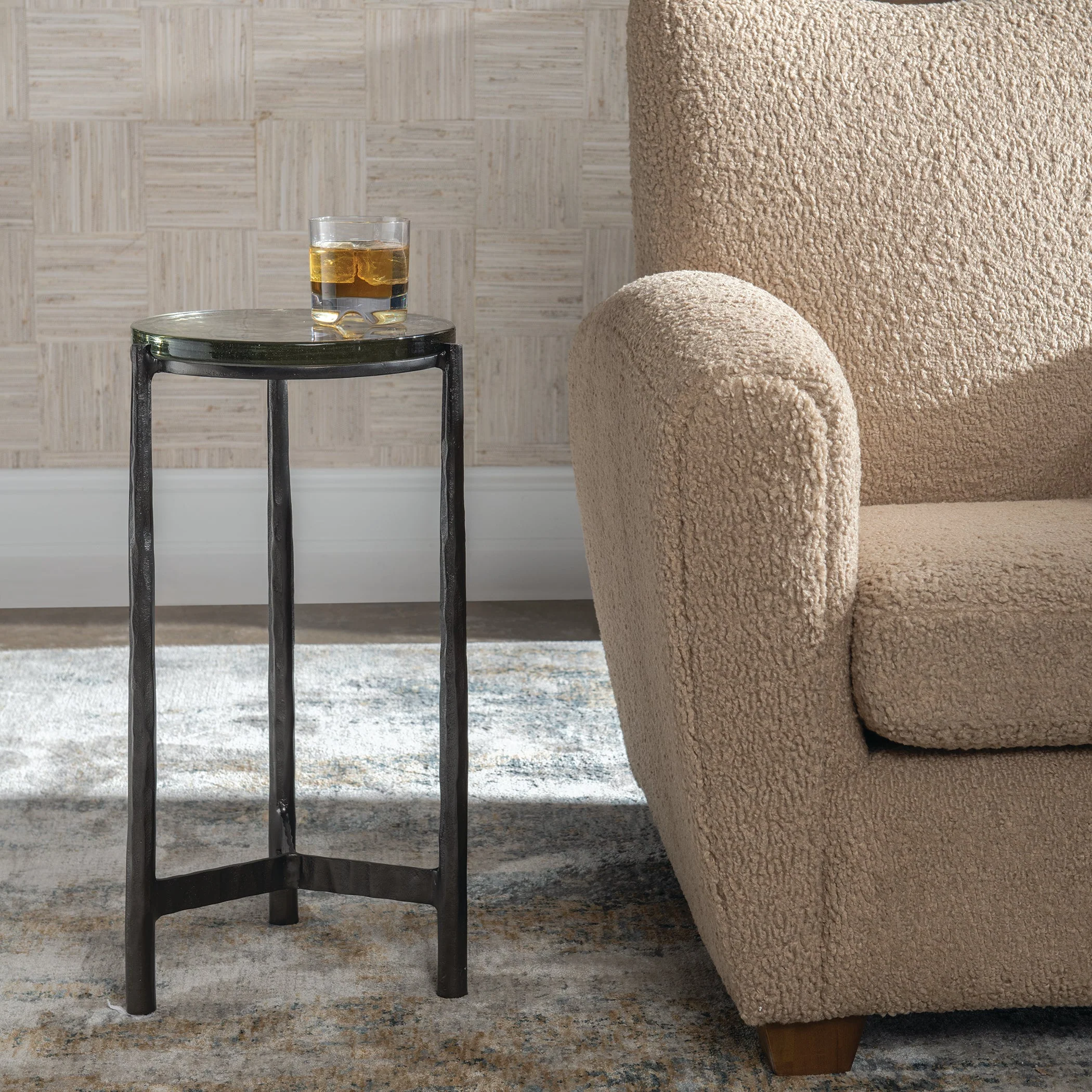 Uttermost Eternity Iron & Glass Accent Table - Image 2