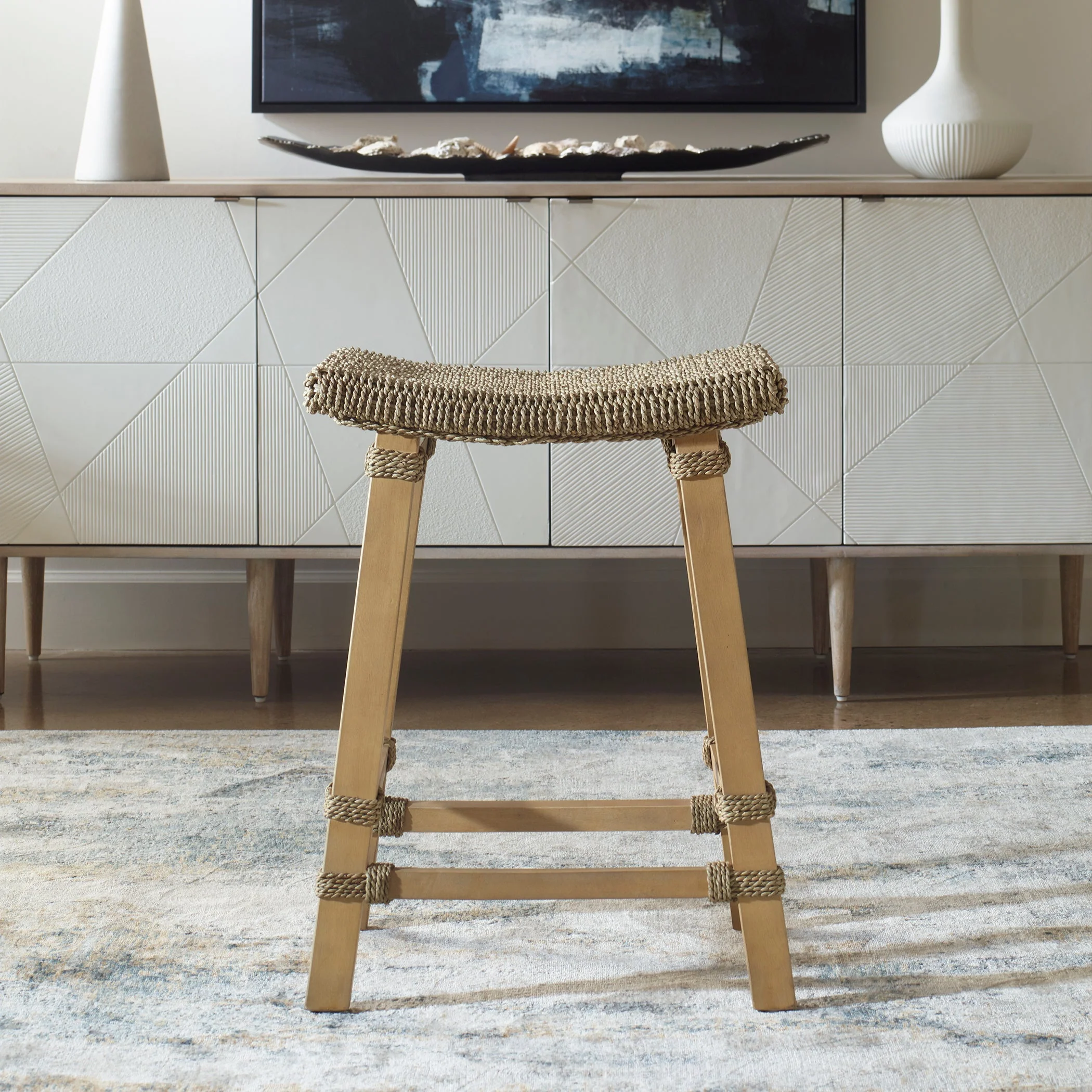 Uttermost Everglade Sea Grass Counter Stool - Image 6