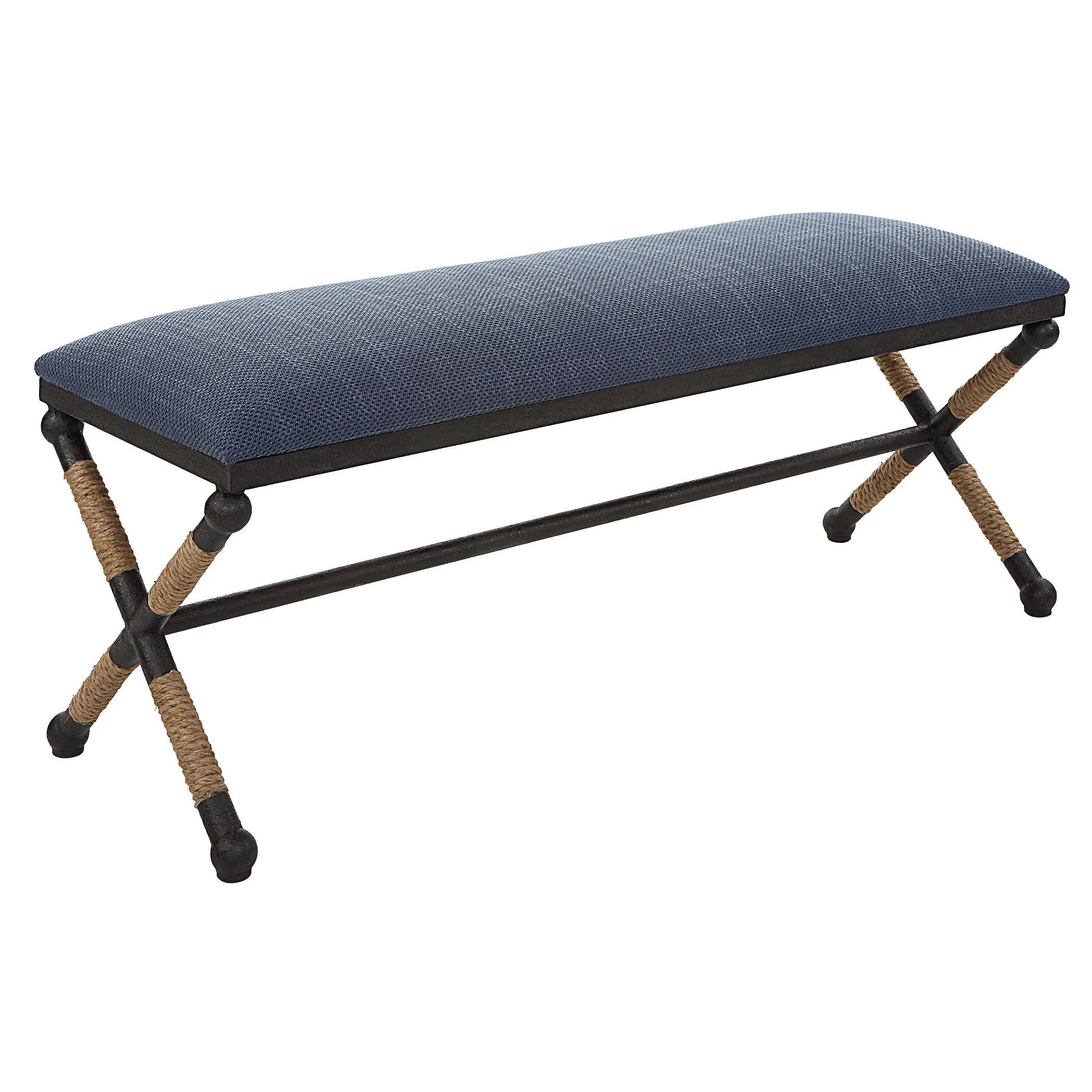 Uttermost Firth Rustic Navy Bench - Image 6