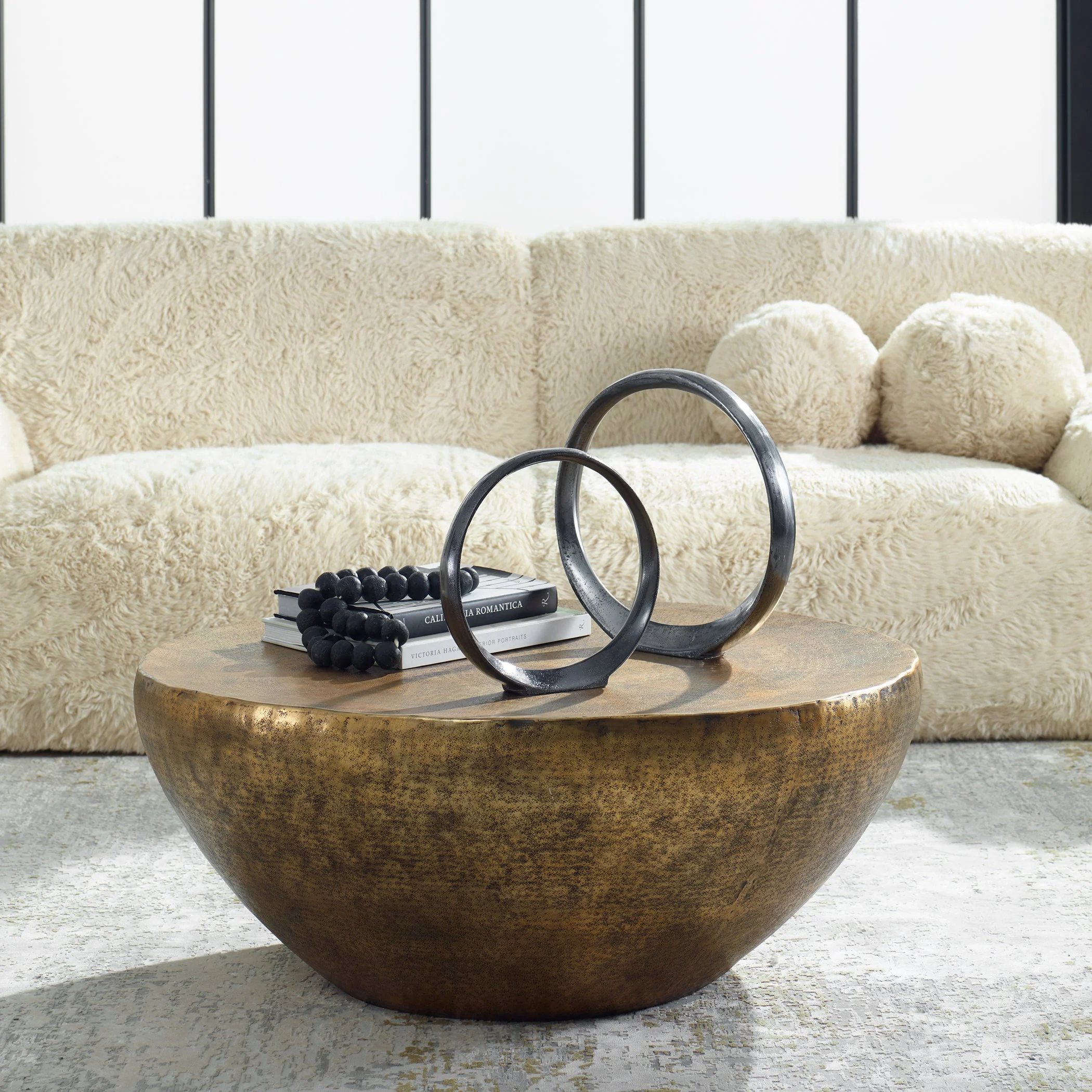 Uttermost Gilded Dome Gold Coffee Table - Image 4